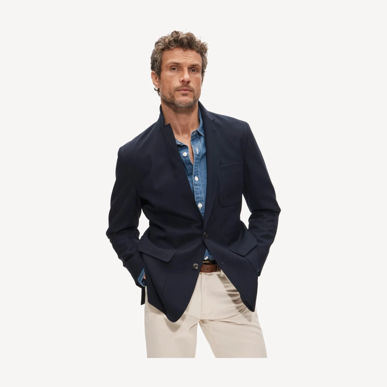 Blazer in Italian fresco wool