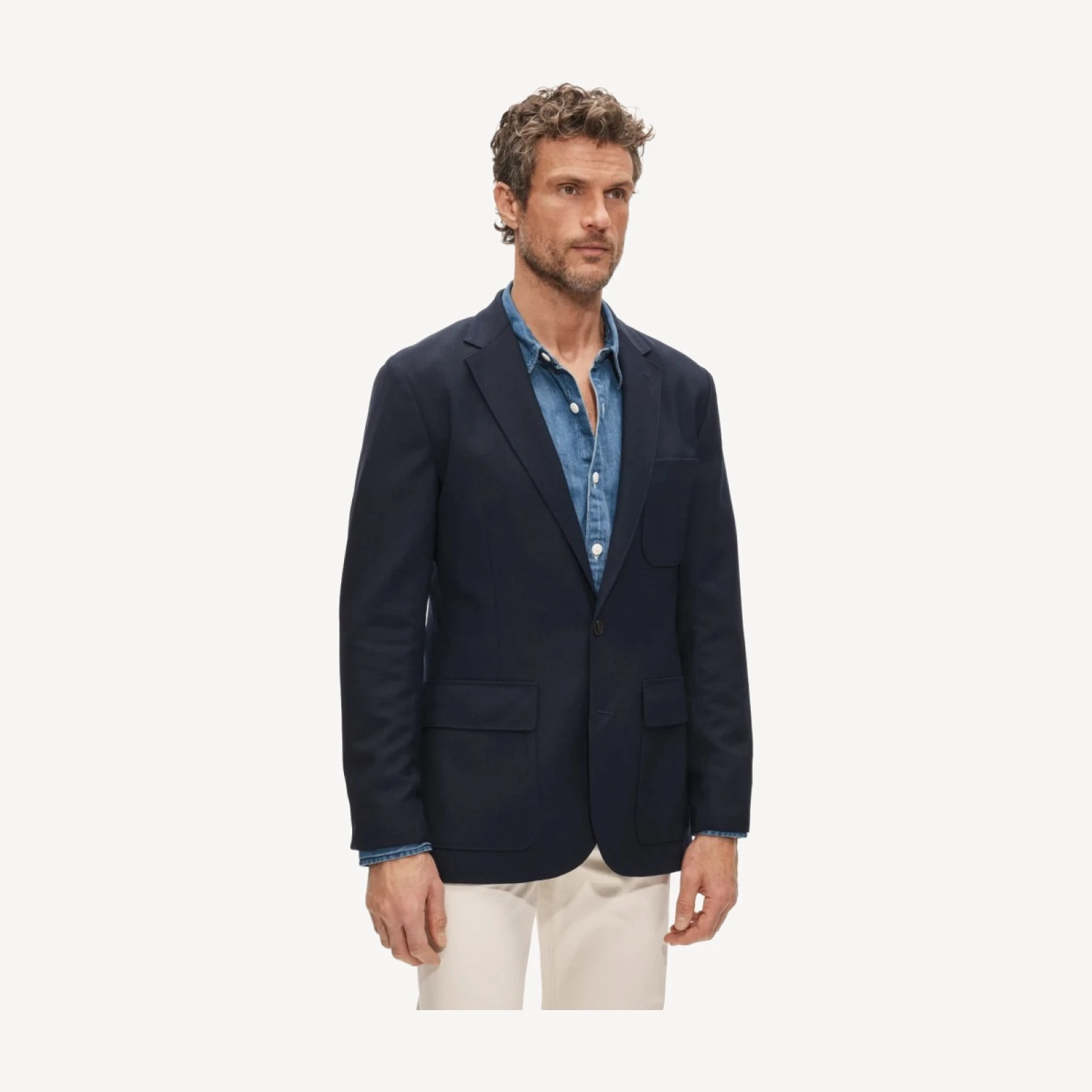 Blazer in Italian fresco wool