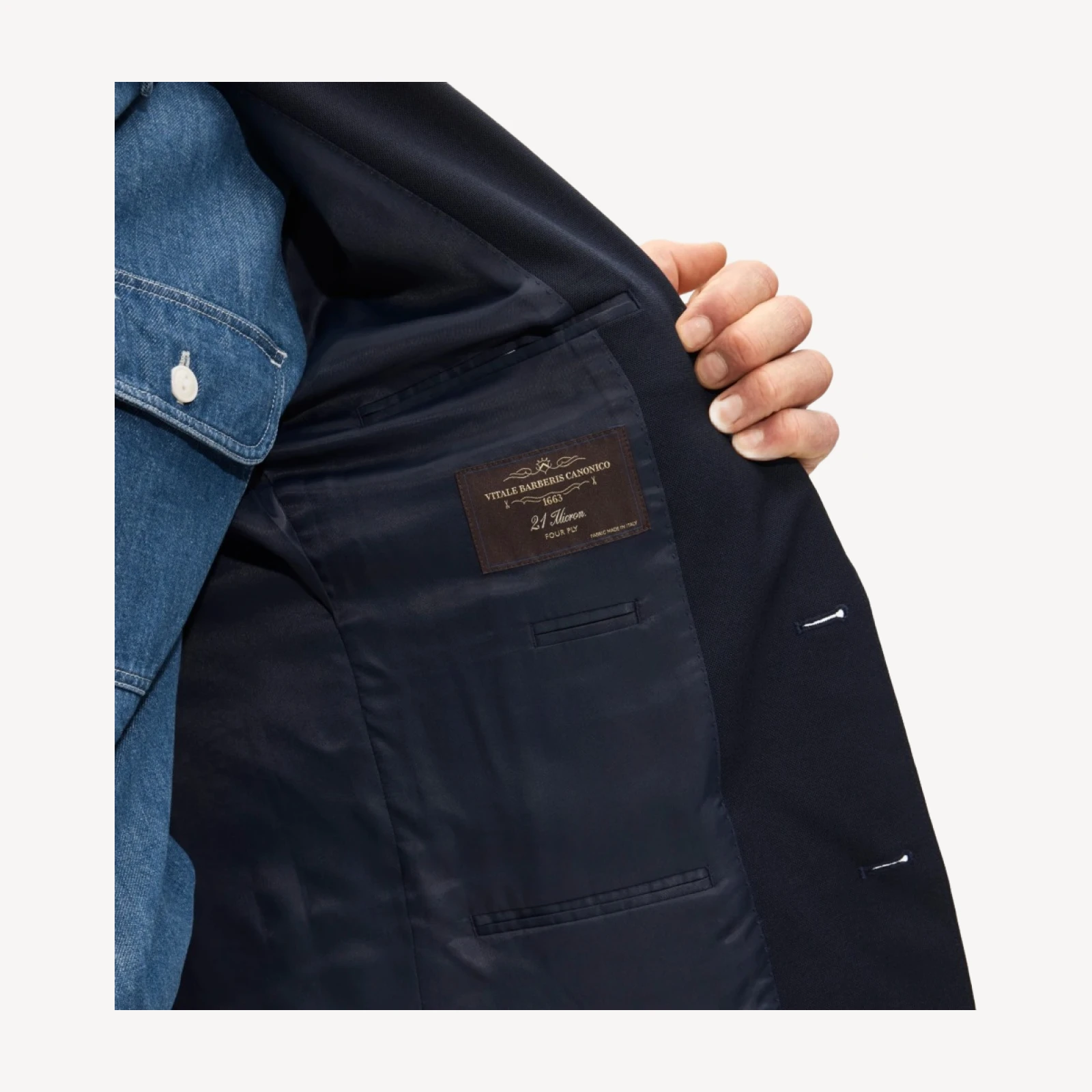 Blazer in Italian fresco wool