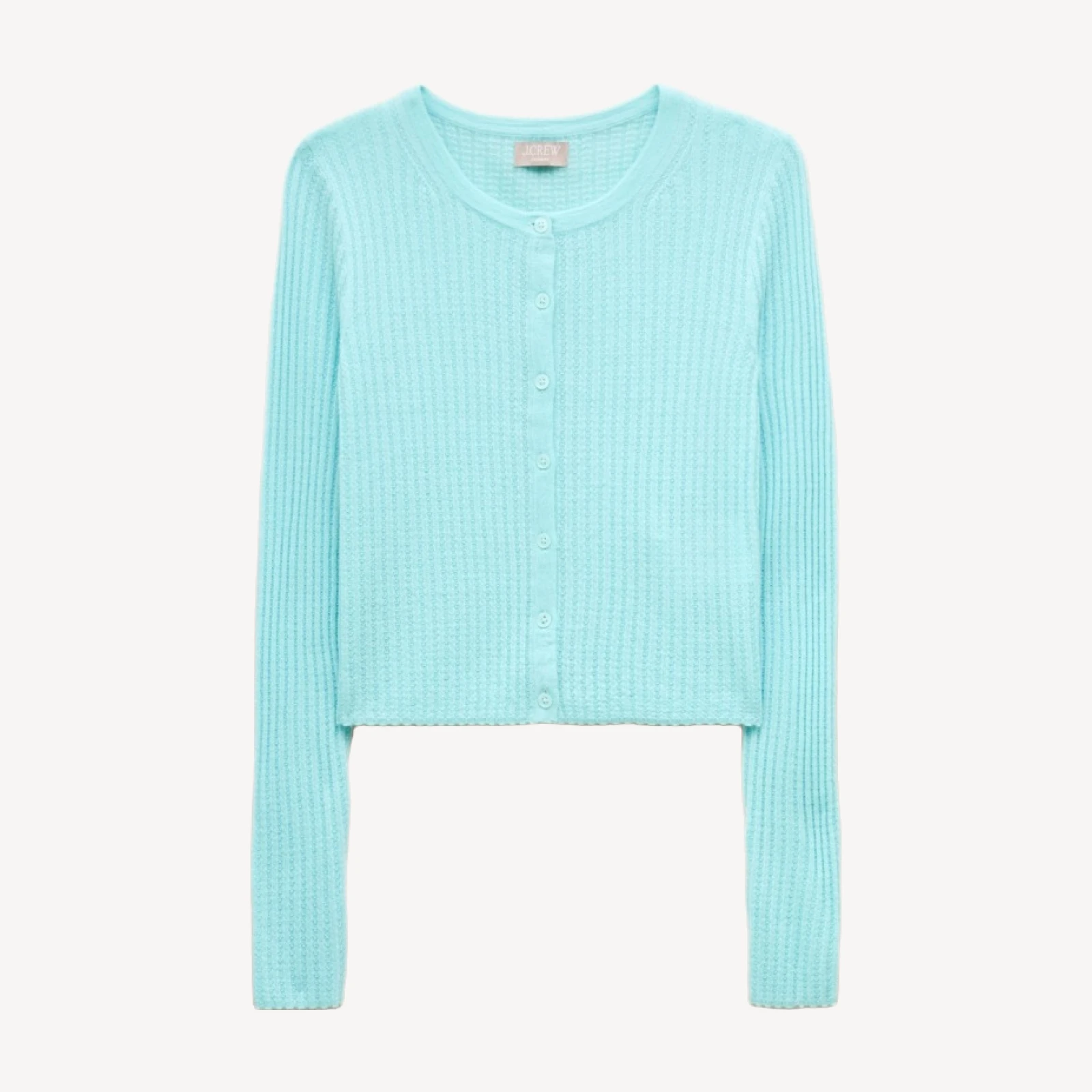 Featherweight cashmere pointelle cardigan
