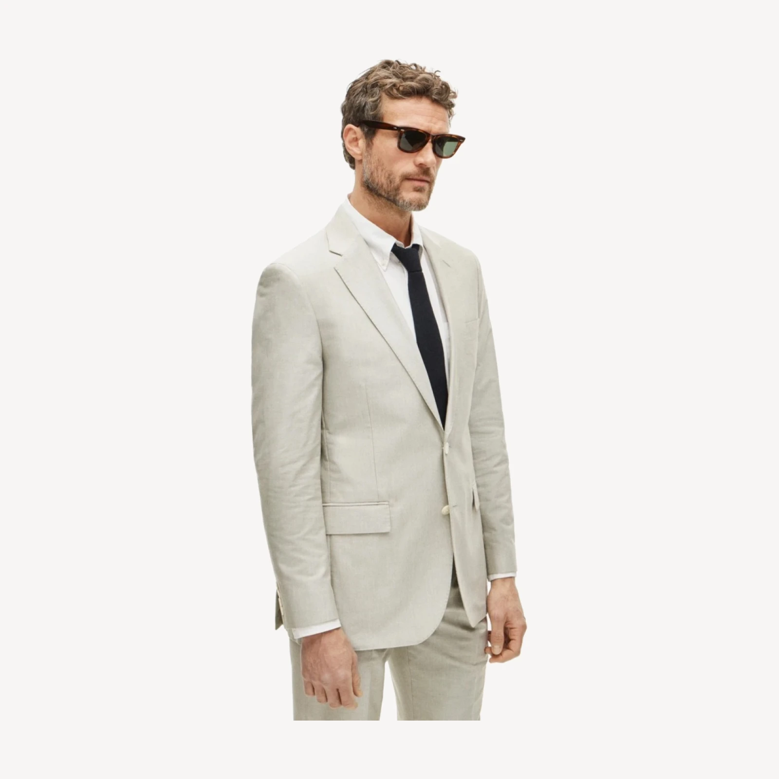 Ludlow Slim-fit suit jacket in Portuguese cotton oxford