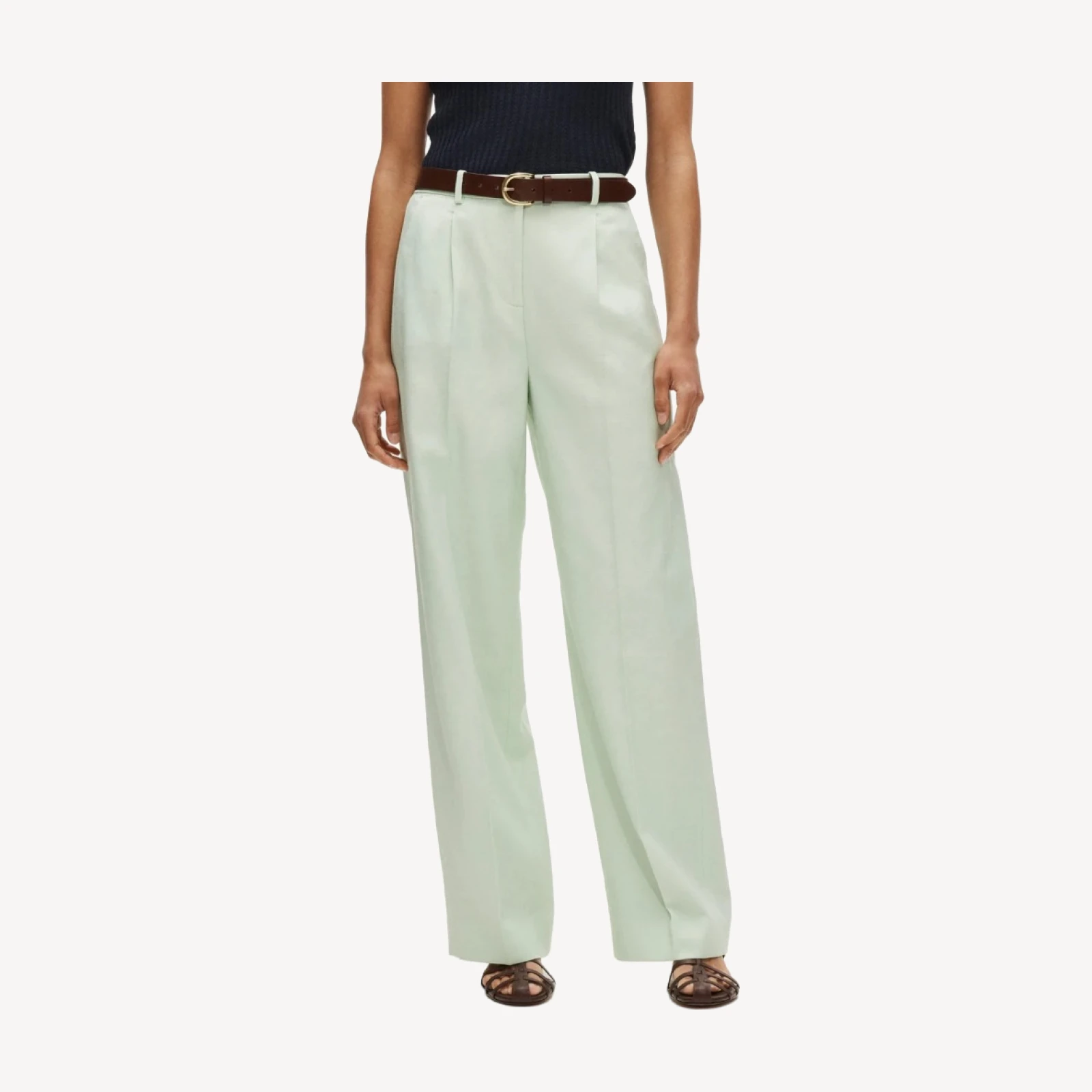 Essential wide-leg pant in Gramercy linen blend