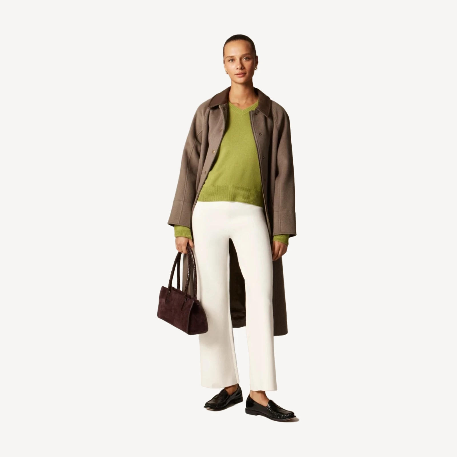 Slim-wide sweater pant