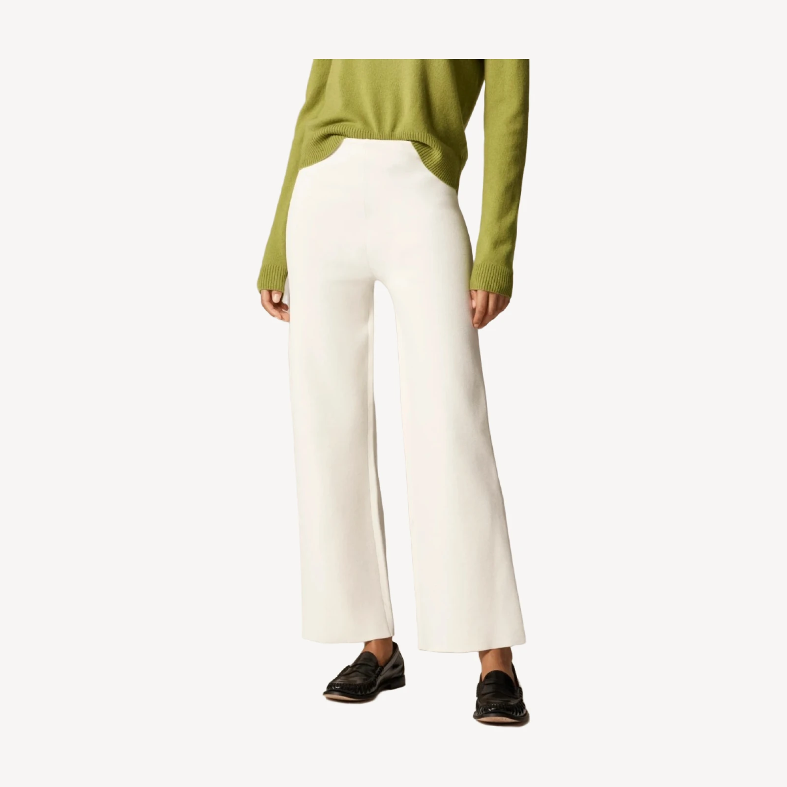 Slim-wide sweater pant