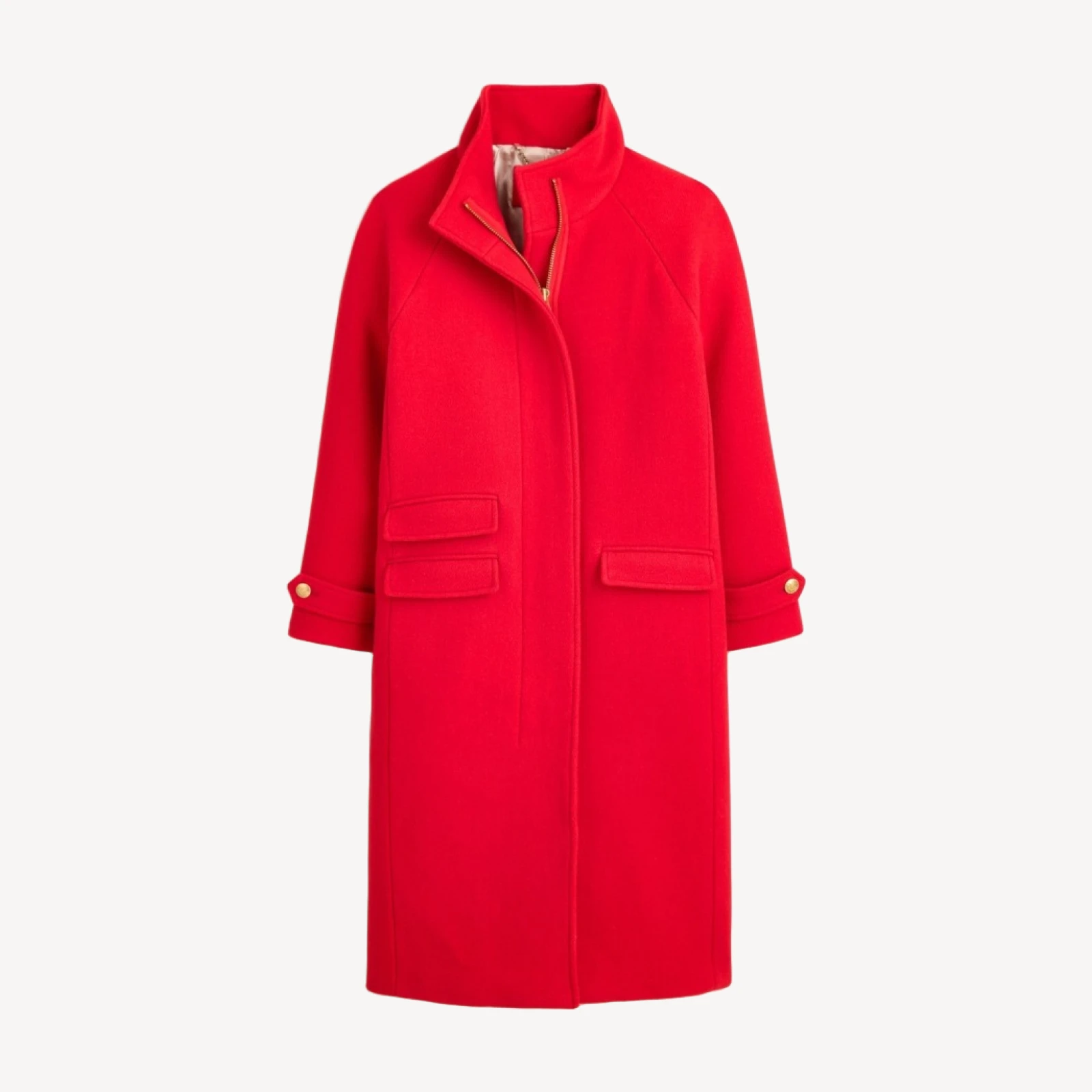 Long Toscana coat in Italian stadium-cloth wool blend