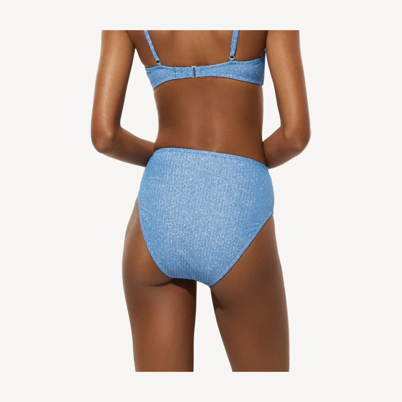 Hallie bikini bottom in sparkle rib