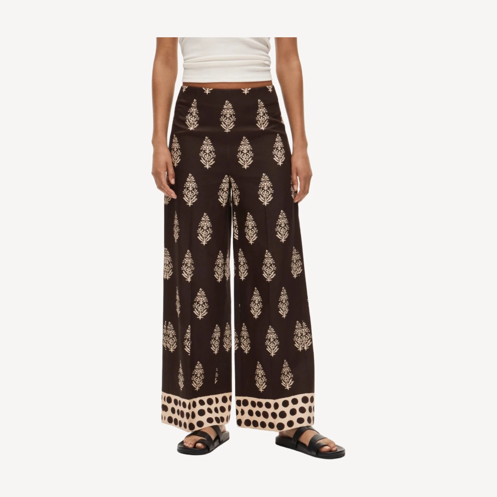 Rori pant in cocoa block print