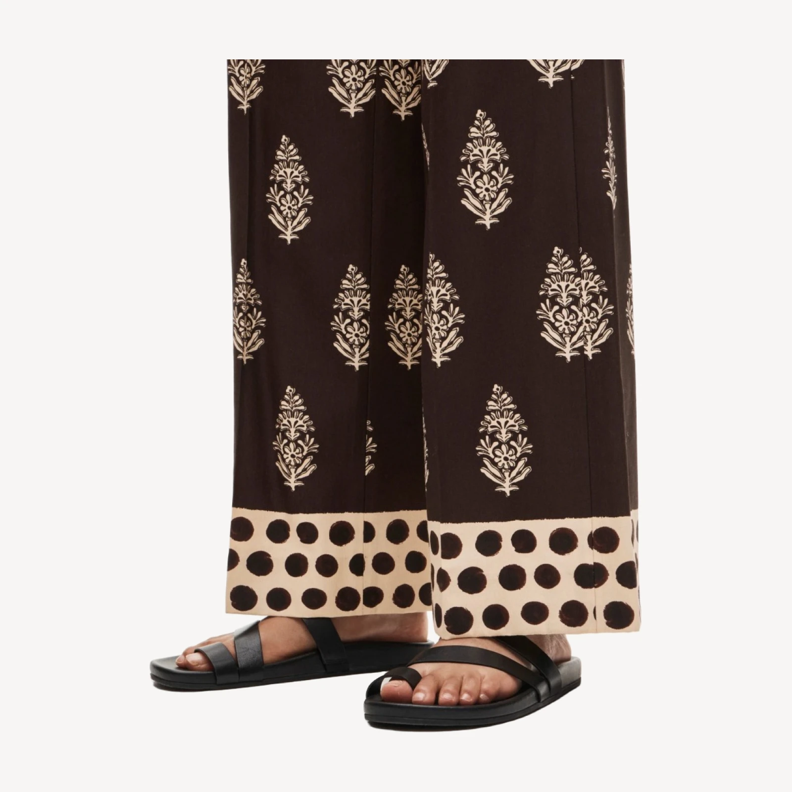 Rori pant in cocoa block print