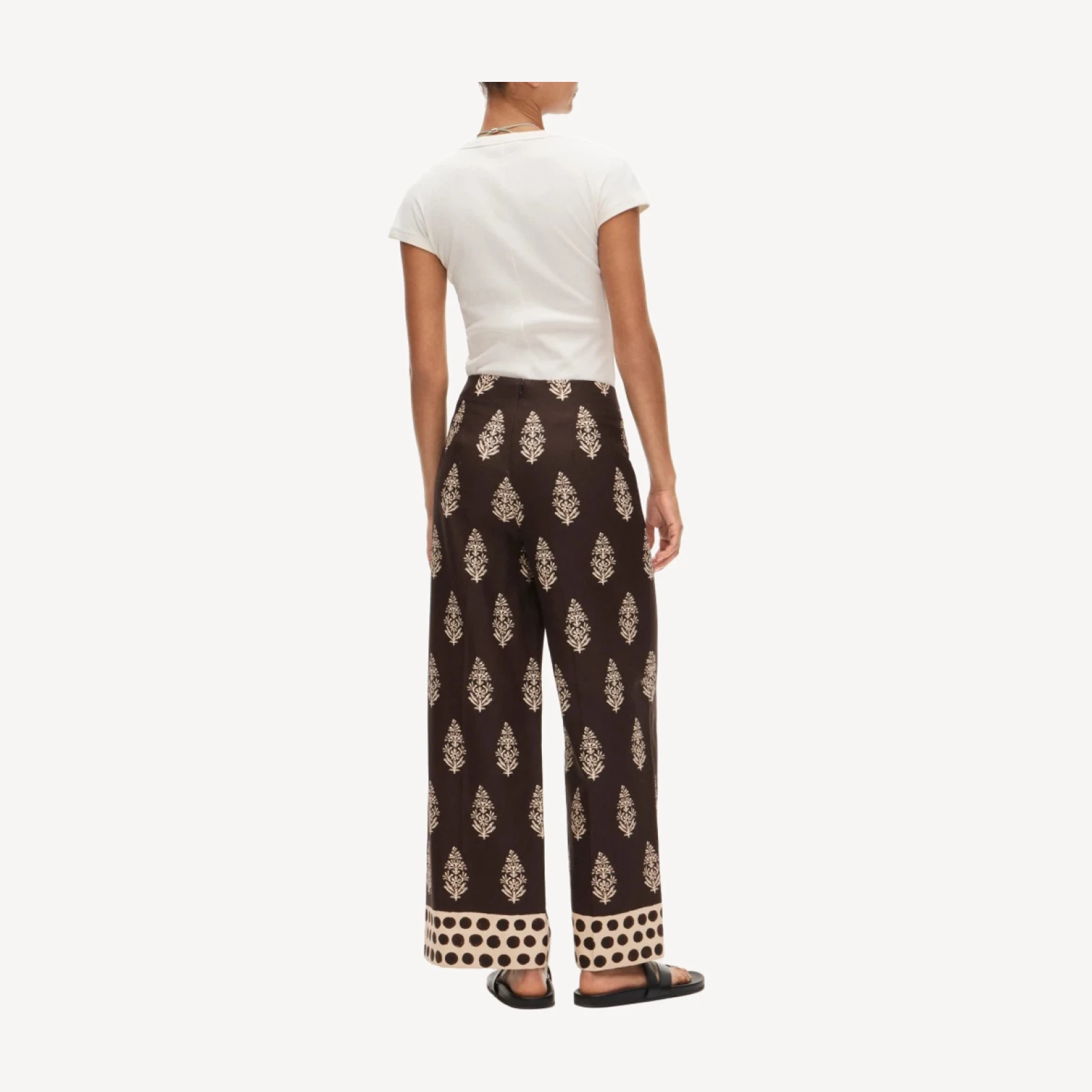Rori pant in cocoa block print
