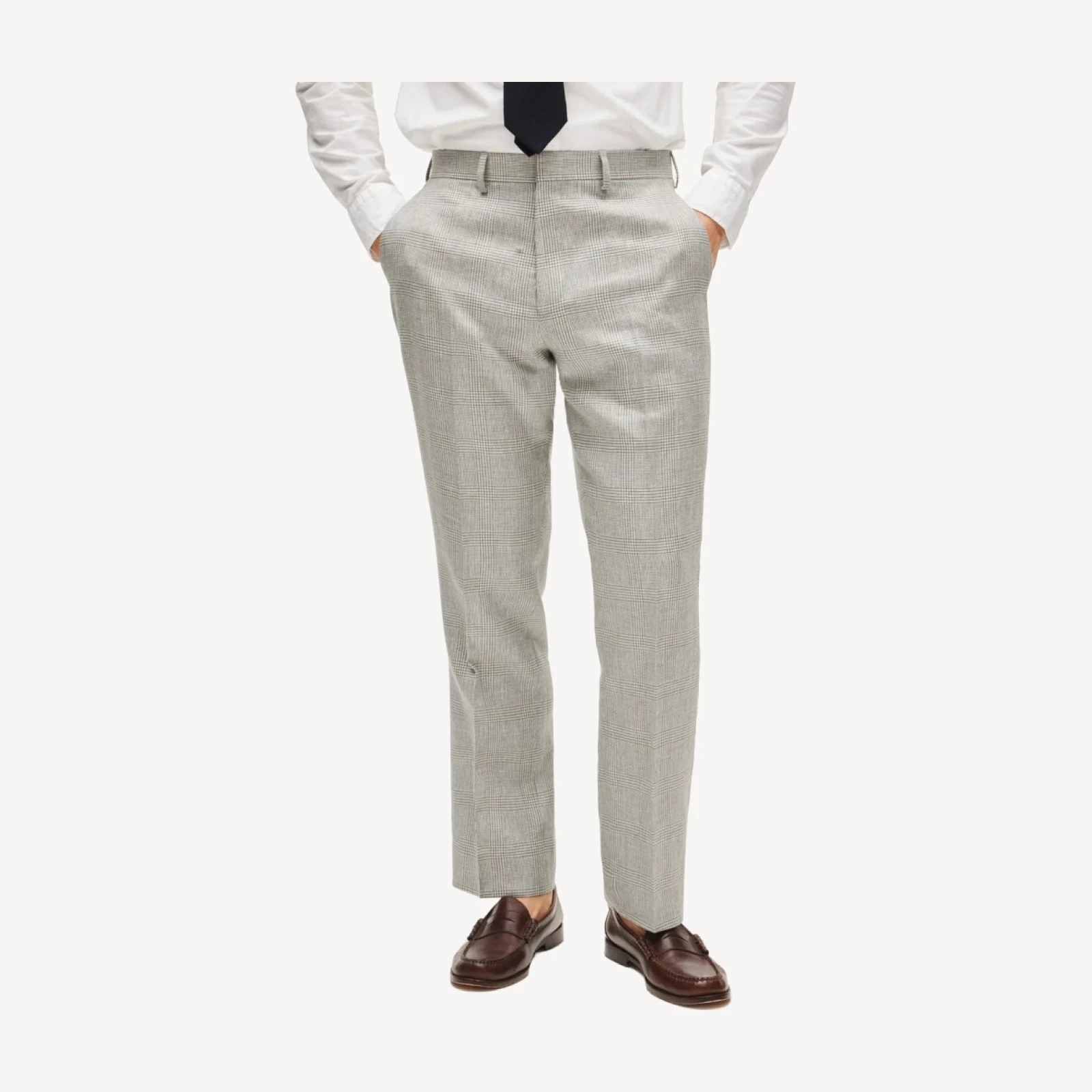 Crosby Classic-fit suit pant in English wool-linen blend