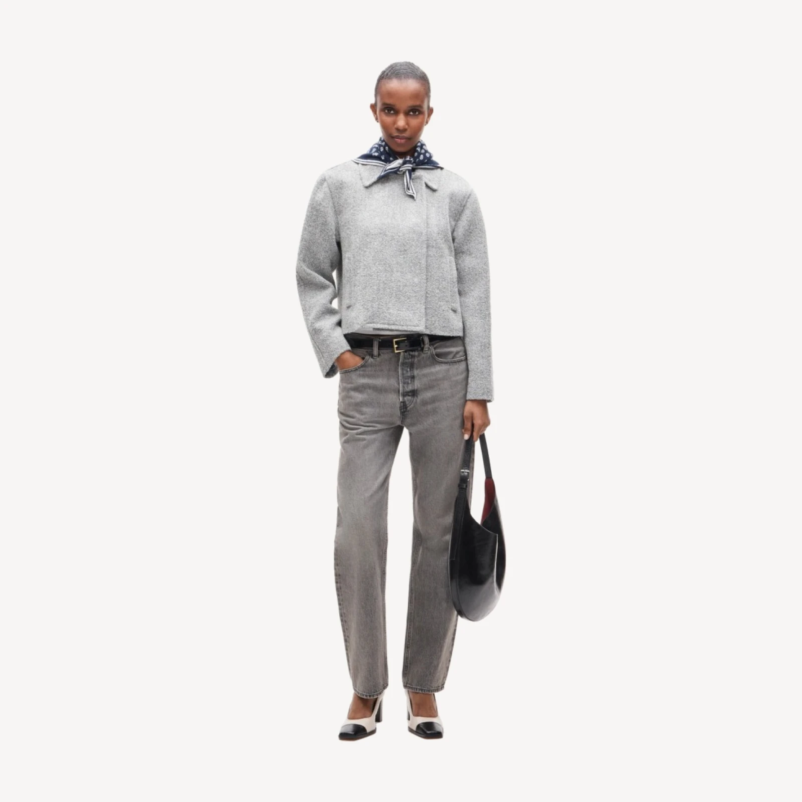 Double-breasted jacket in bouclé