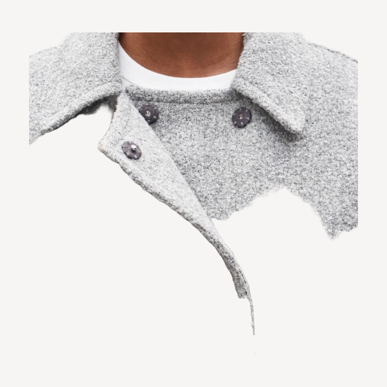 Double-breasted jacket in bouclé