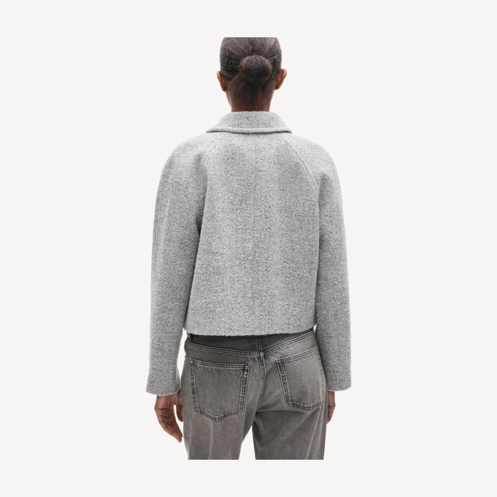 Double-breasted jacket in bouclé