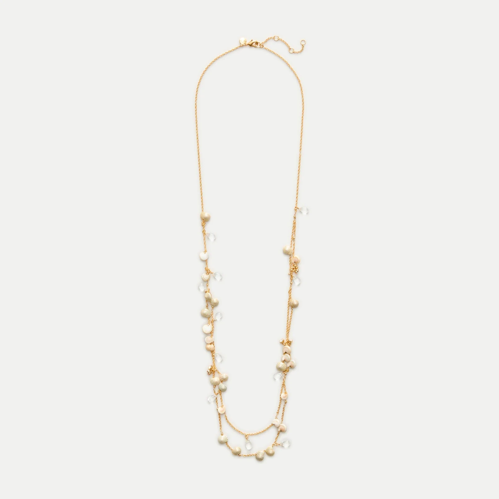 Layered shell chain necklace
