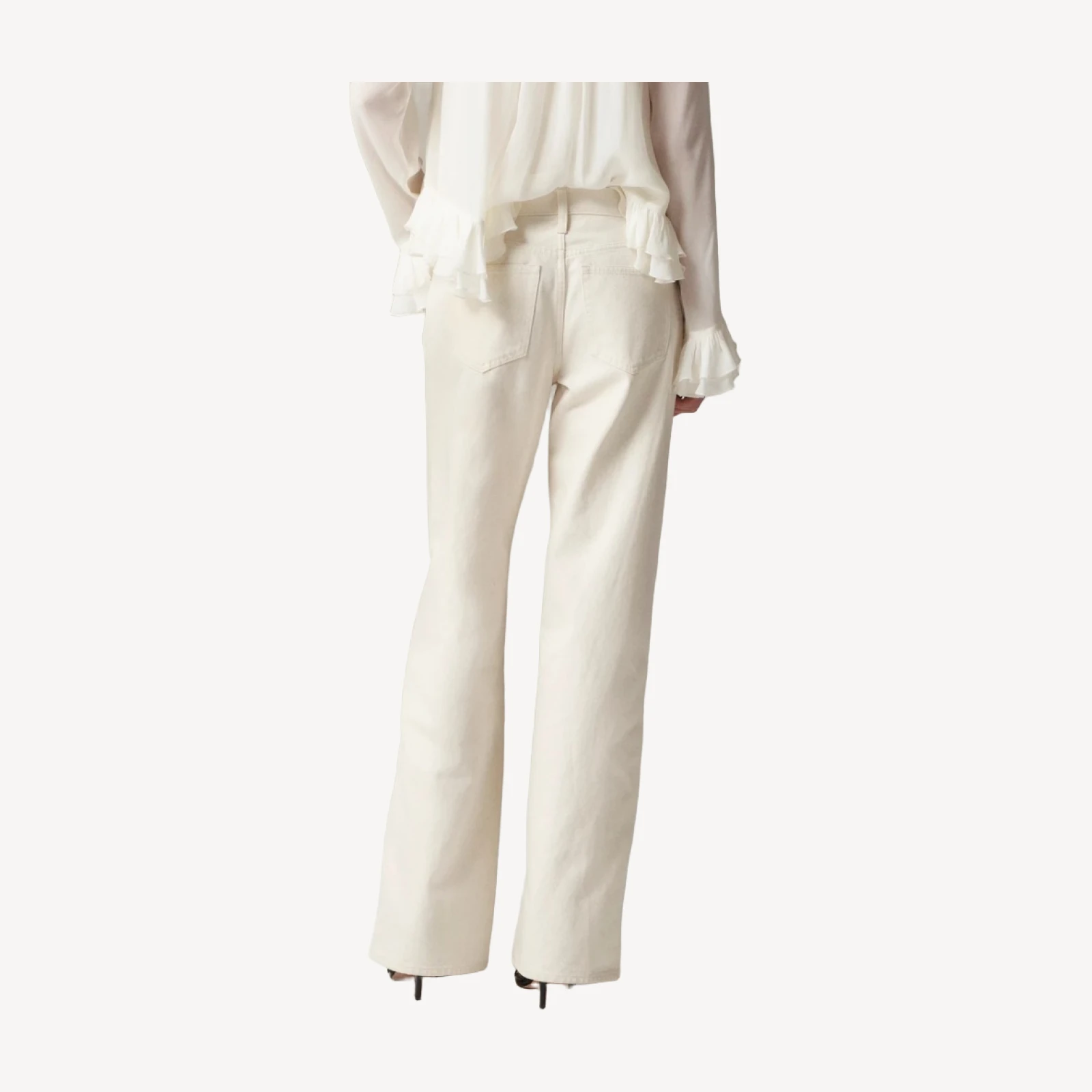 Lower-rise wide-leg jean