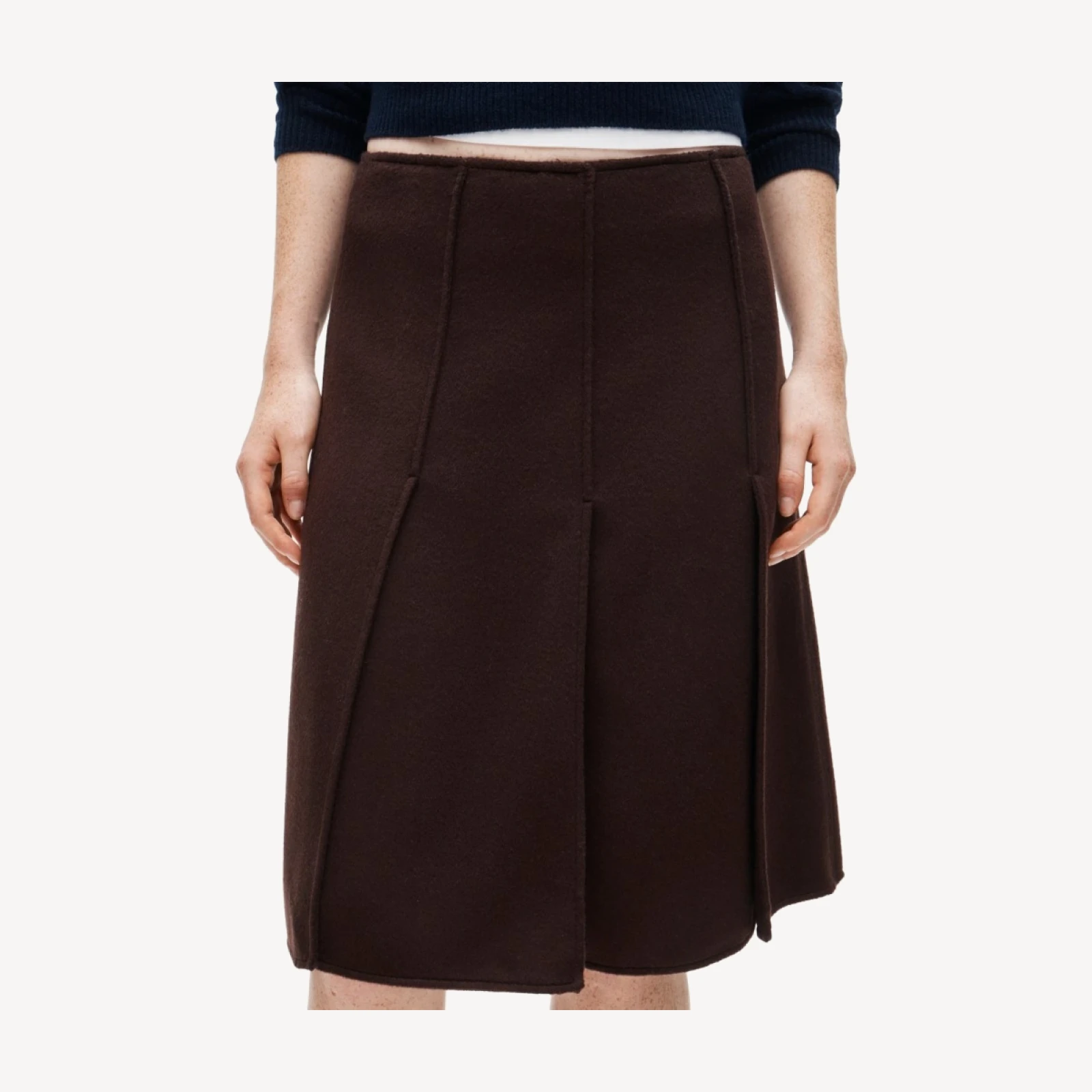 Eckhaus Latta x J.Crew paneled wool-blend skirt