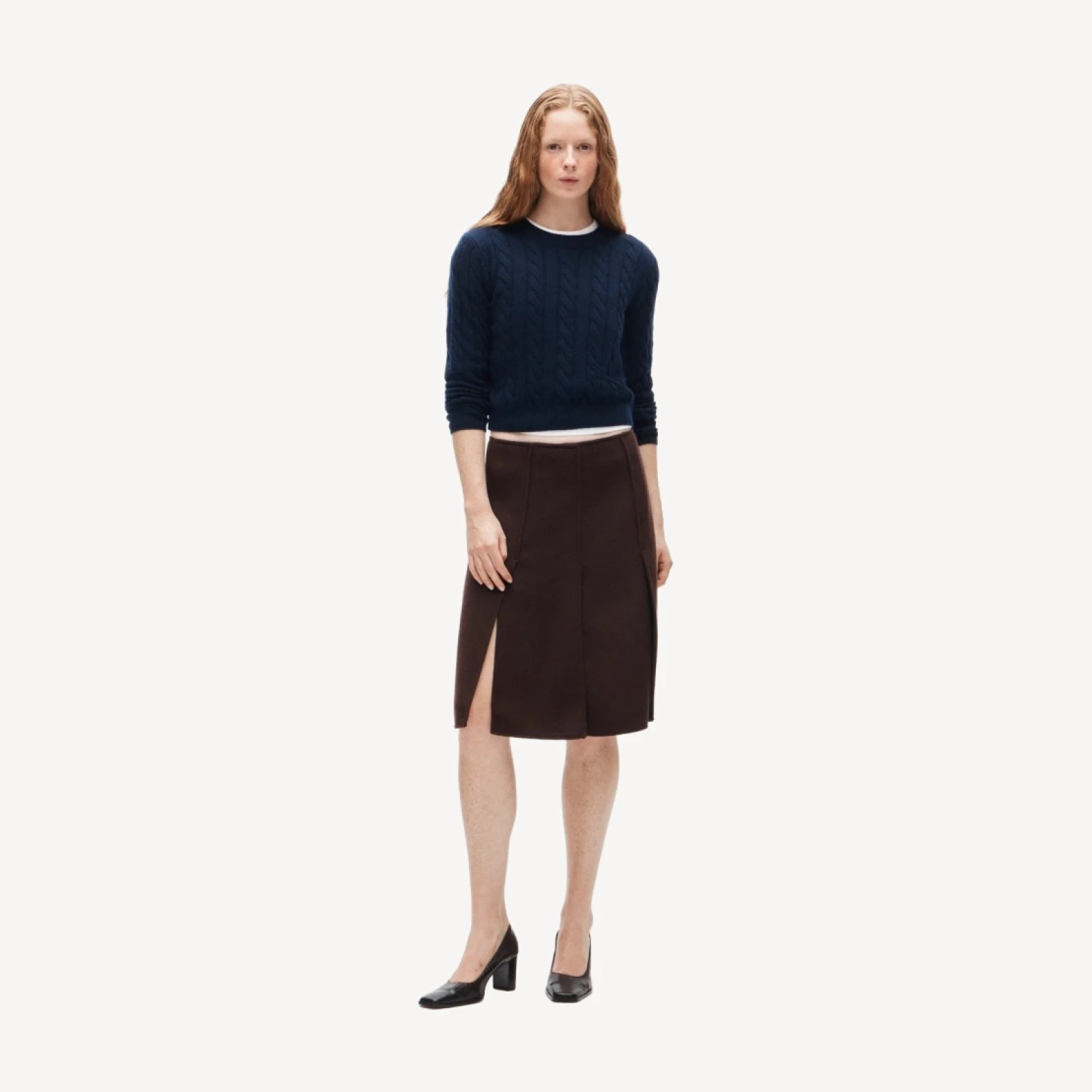 Eckhaus Latta x J.Crew paneled wool-blend skirt