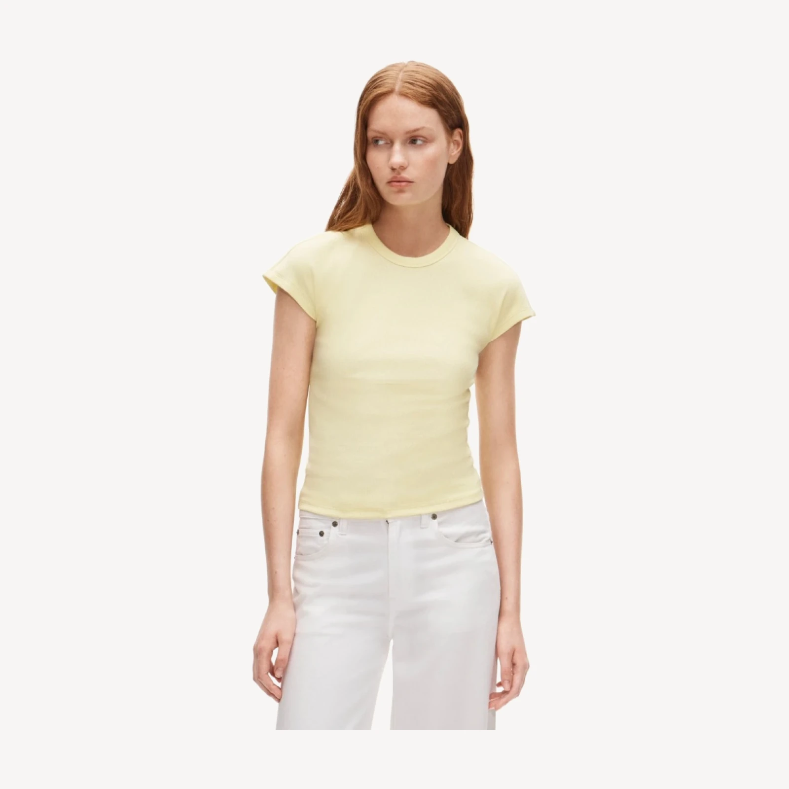 Perfect rib dolman-sleeve T-shirt