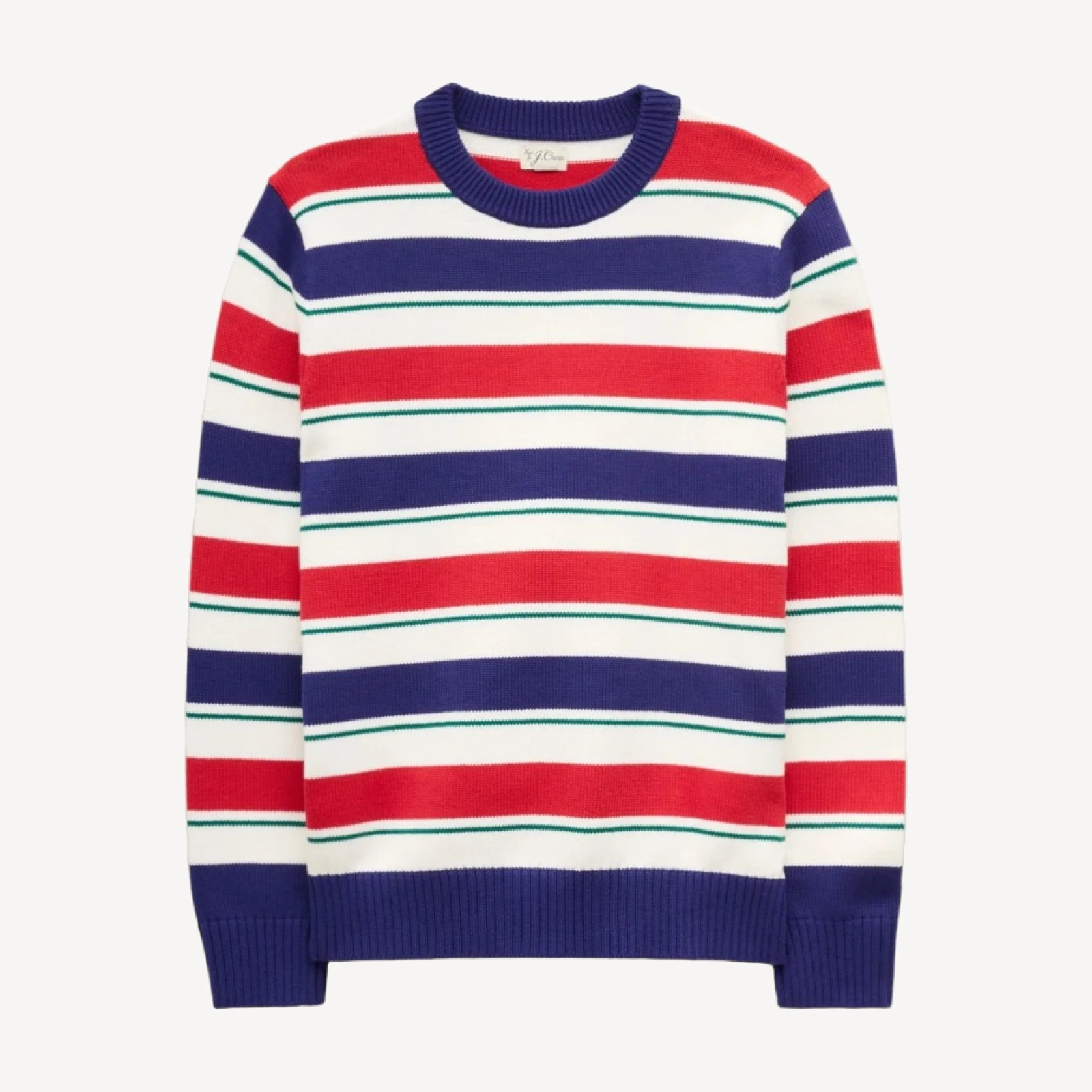 Heritage cotton sweater in stripe