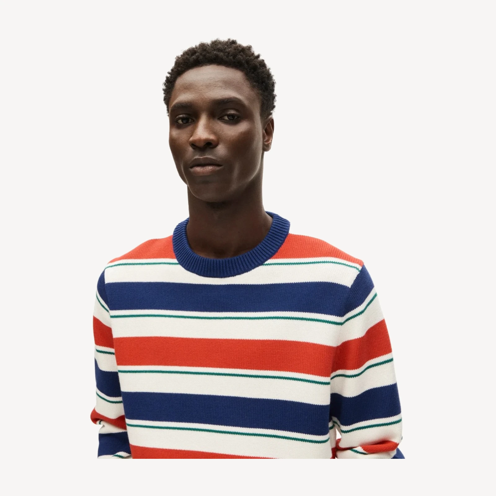 Heritage cotton sweater in stripe