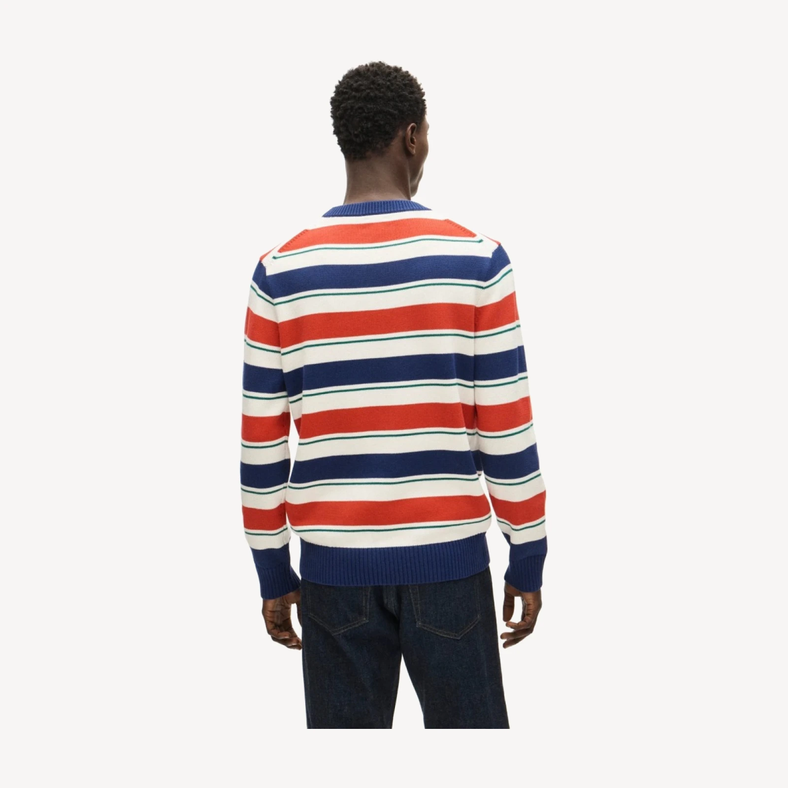 Heritage cotton sweater in stripe
