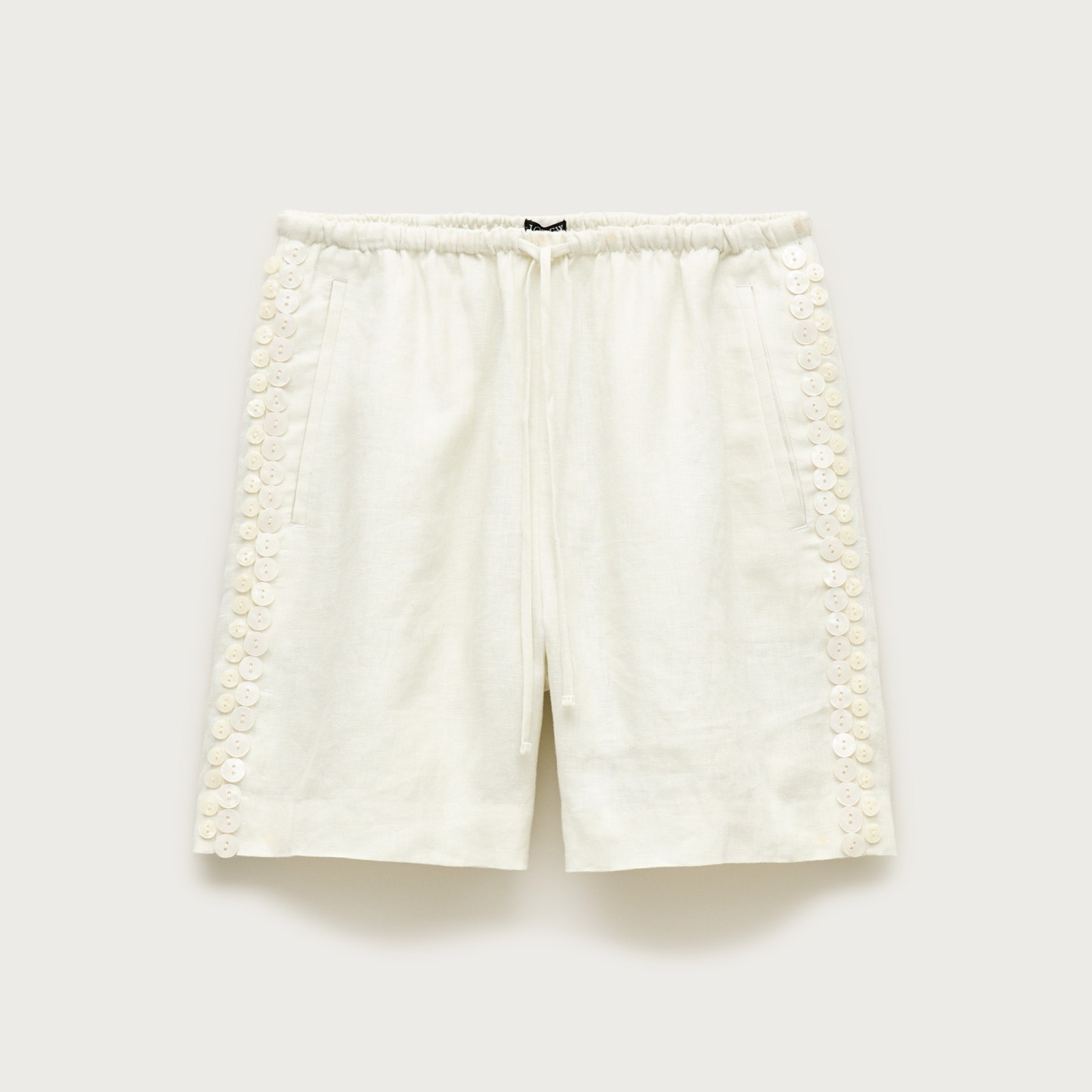 Cosmo shell-trim short in linen