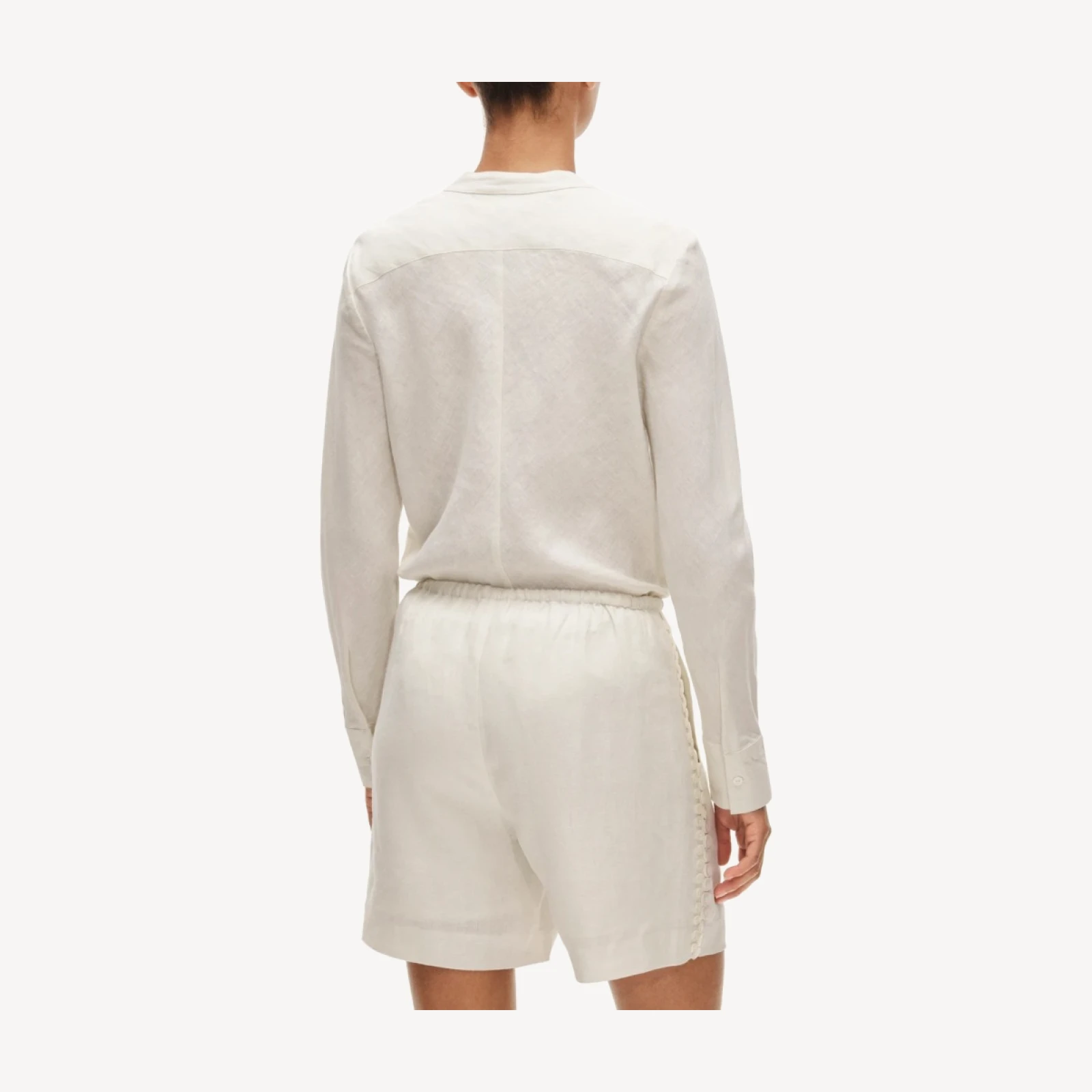 Cosmo shell-trim short in linen