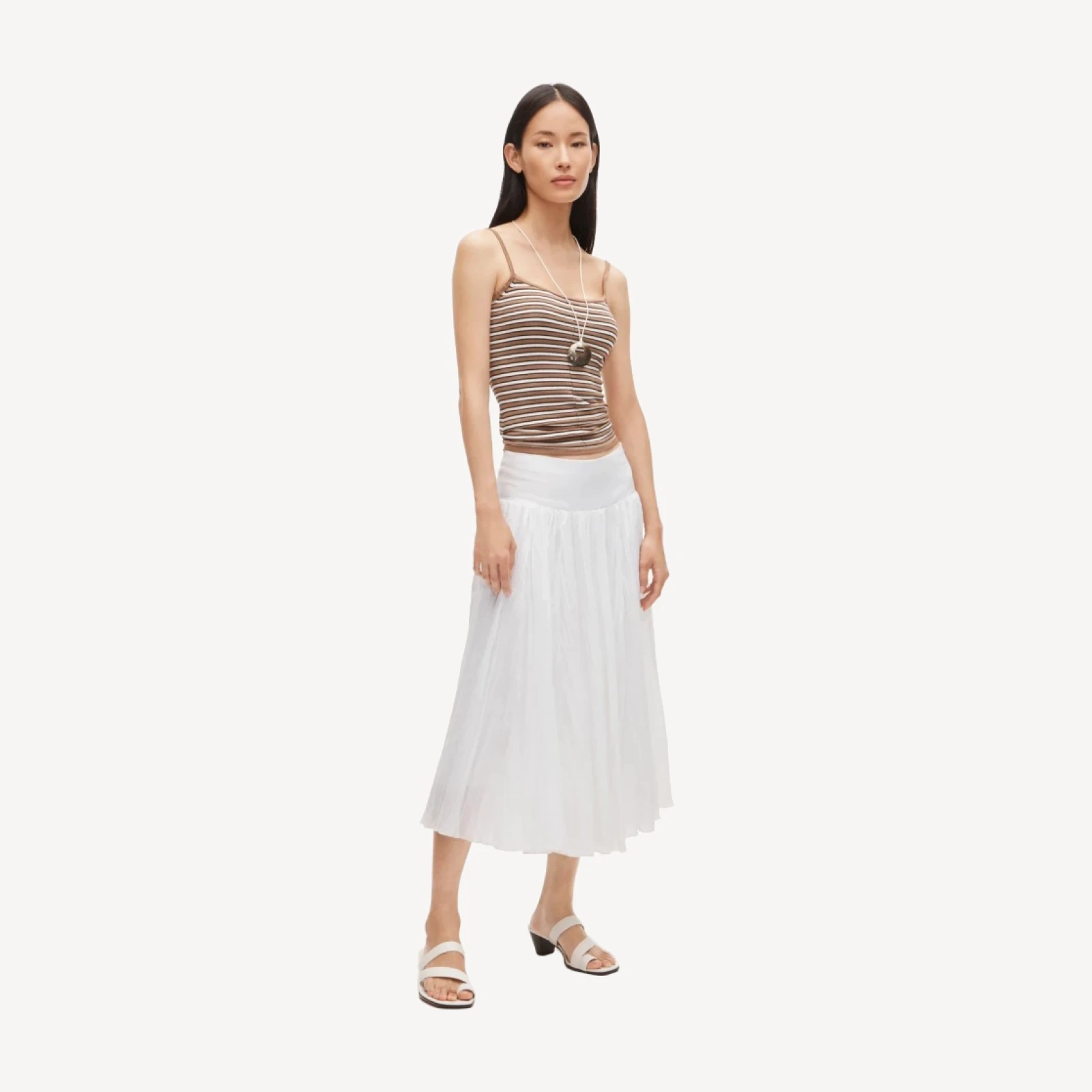 Midi crinkle skirt