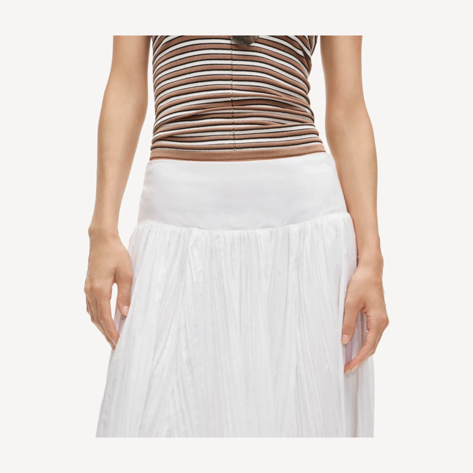 Midi crinkle skirt
