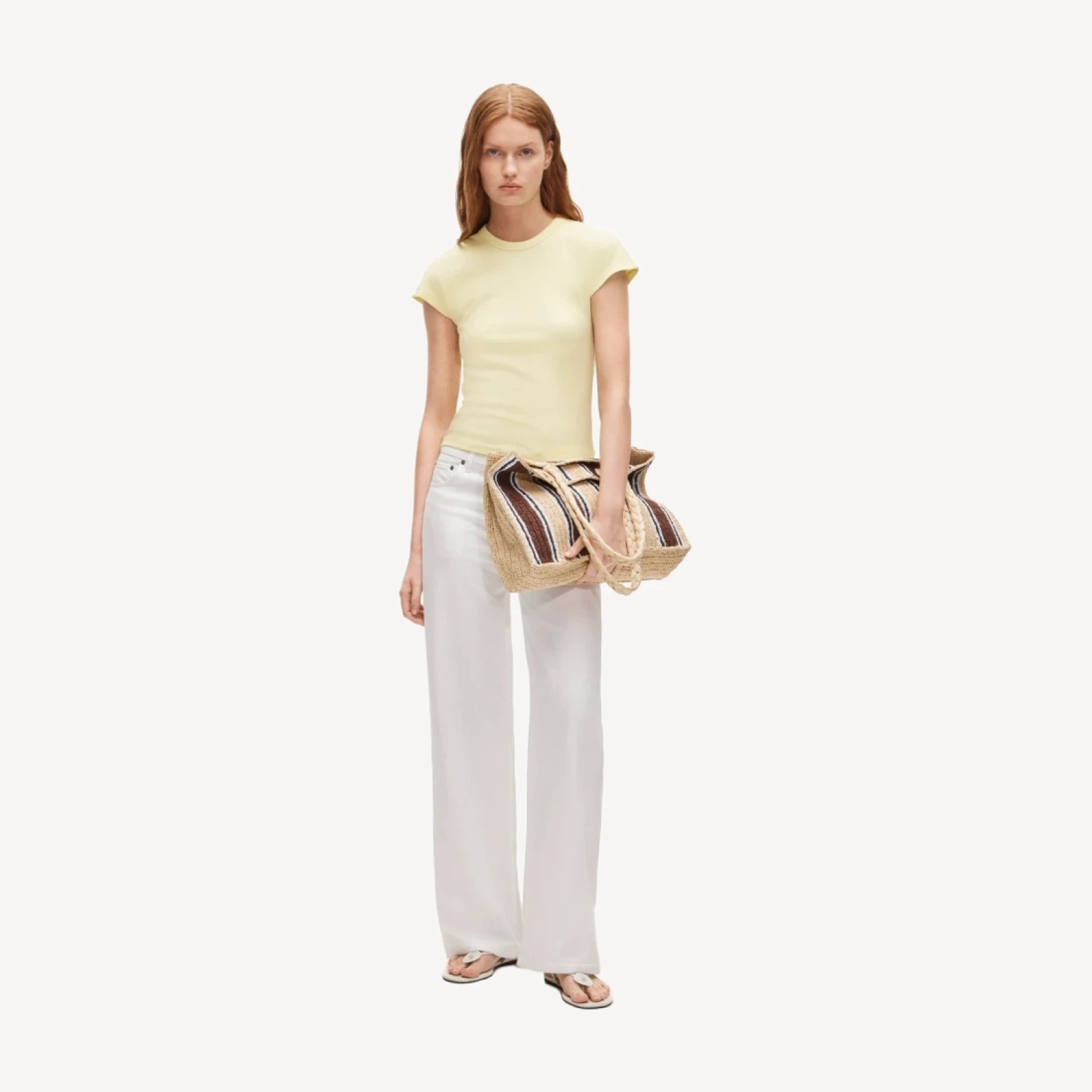 Perfect rib dolman-sleeve T-shirt