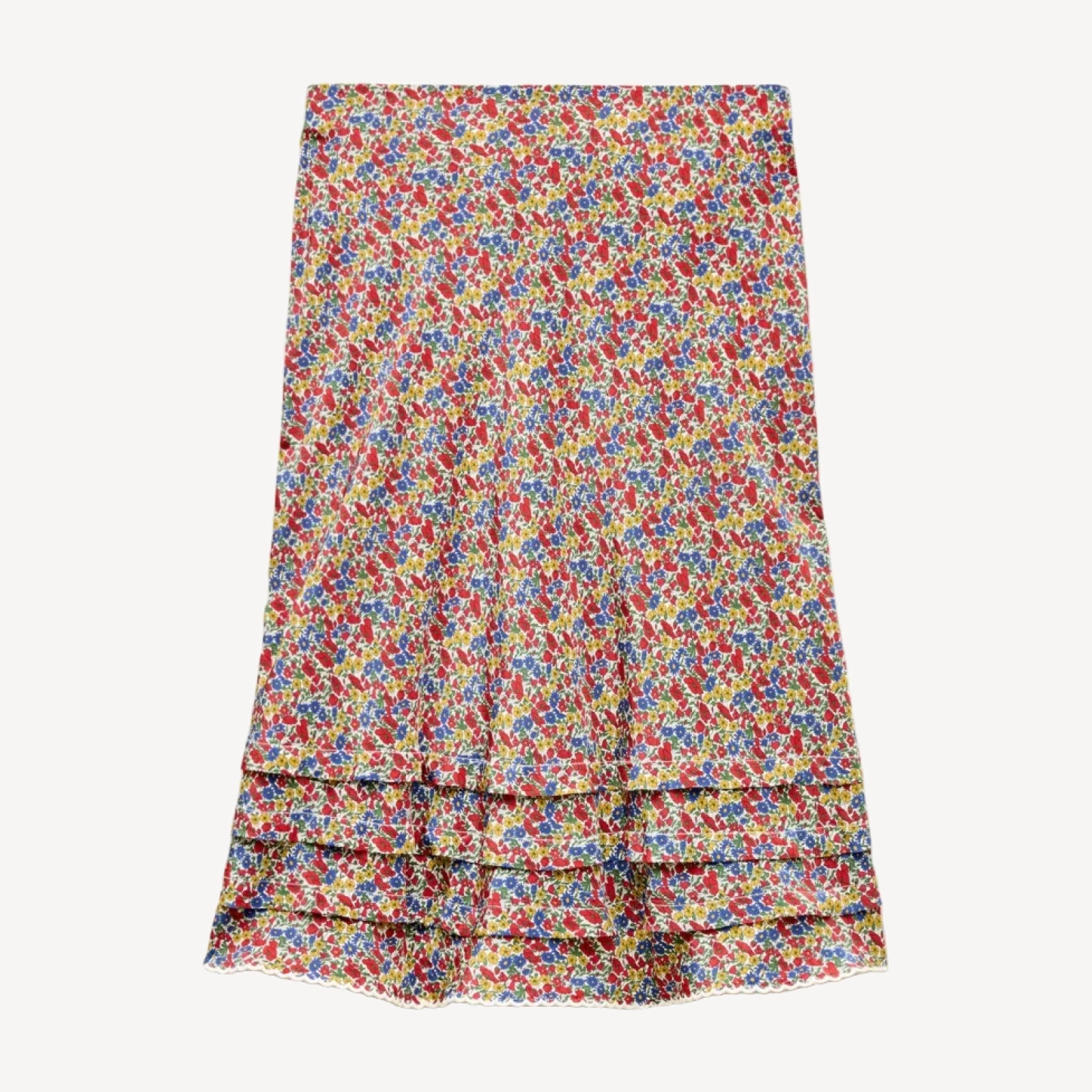 Ruffle-trim slip skirt in Liberty® fabric