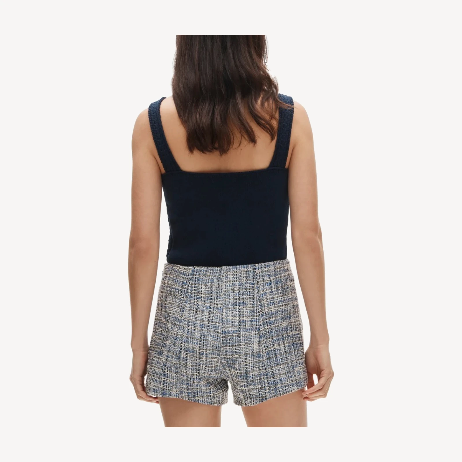 Tap short in textured Italian tweed