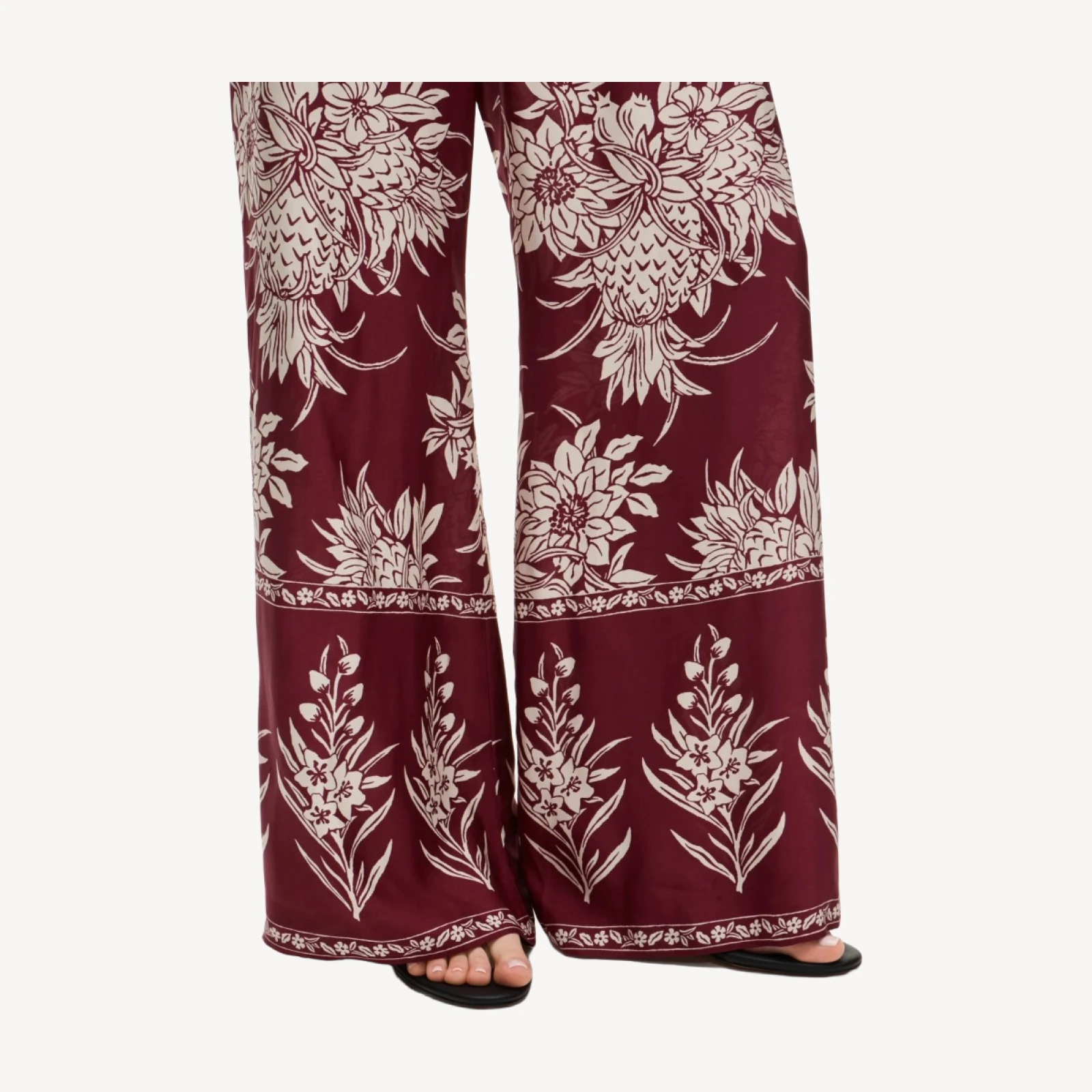 Cosmo pant in pineapple-print viscose twill