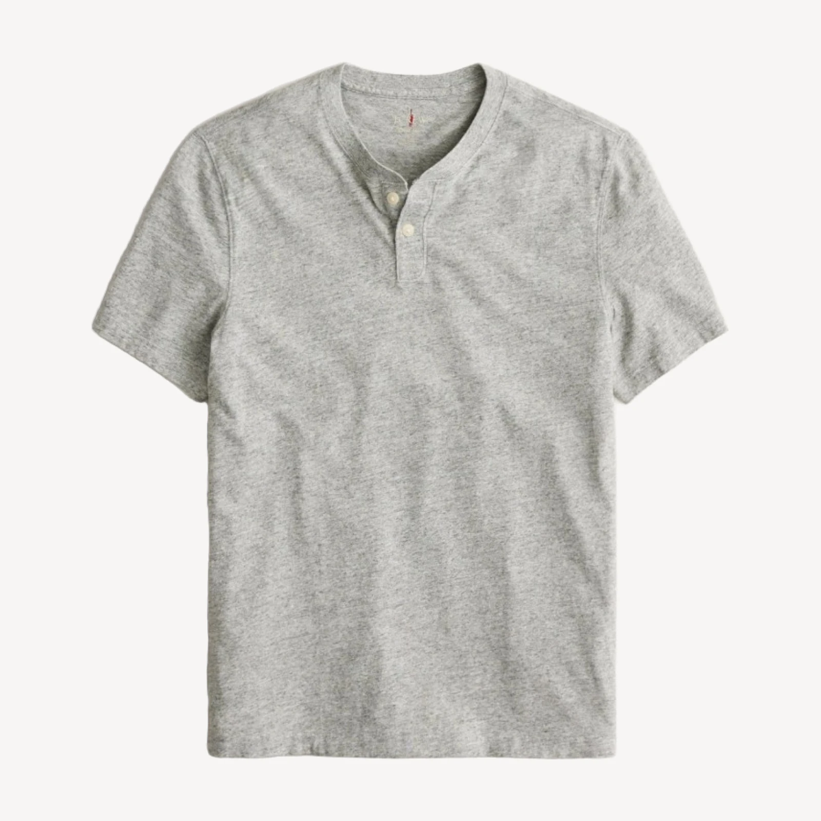 Short-sleeve vintage-wash cotton henley