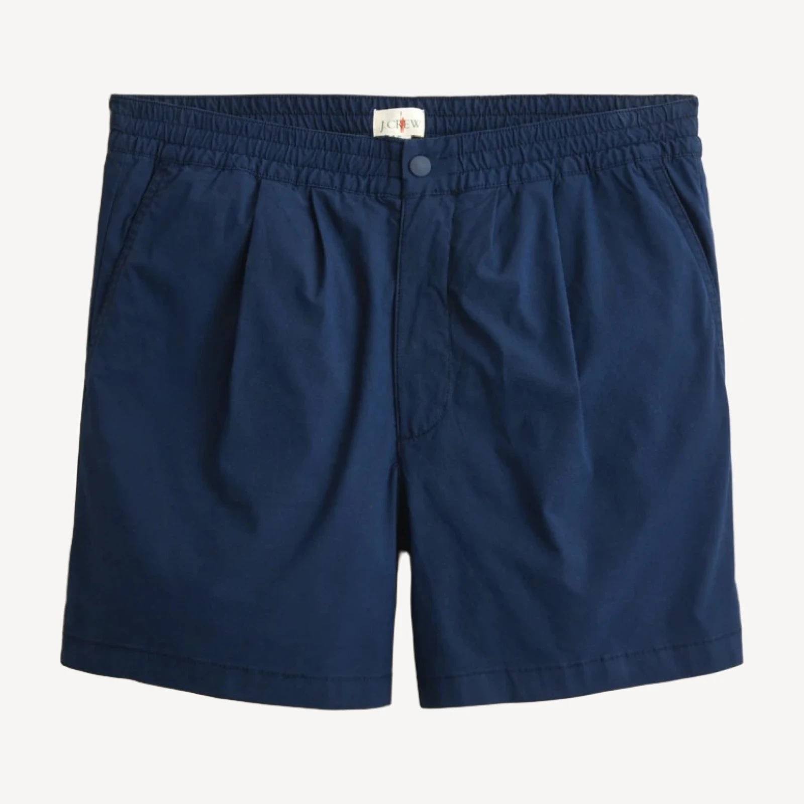 6" pleated utility sport short in stretch cotton blend