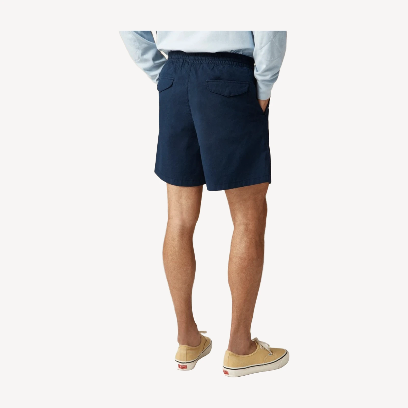 6" pleated utility sport short in stretch cotton blend