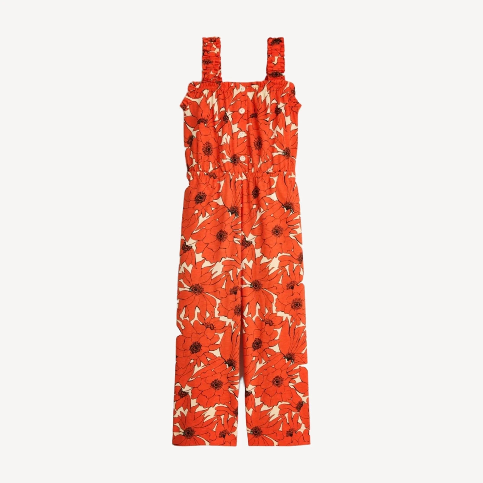 Girls' handstand jumpsuit in broken-in jersey