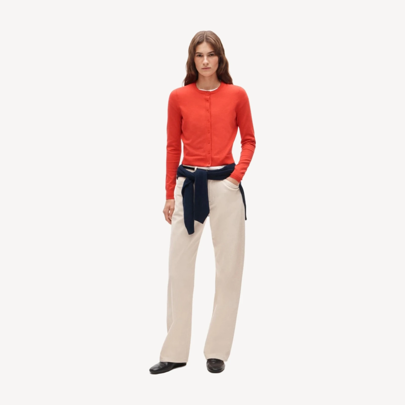 Jackie cardigan in premium ultrafine cotton