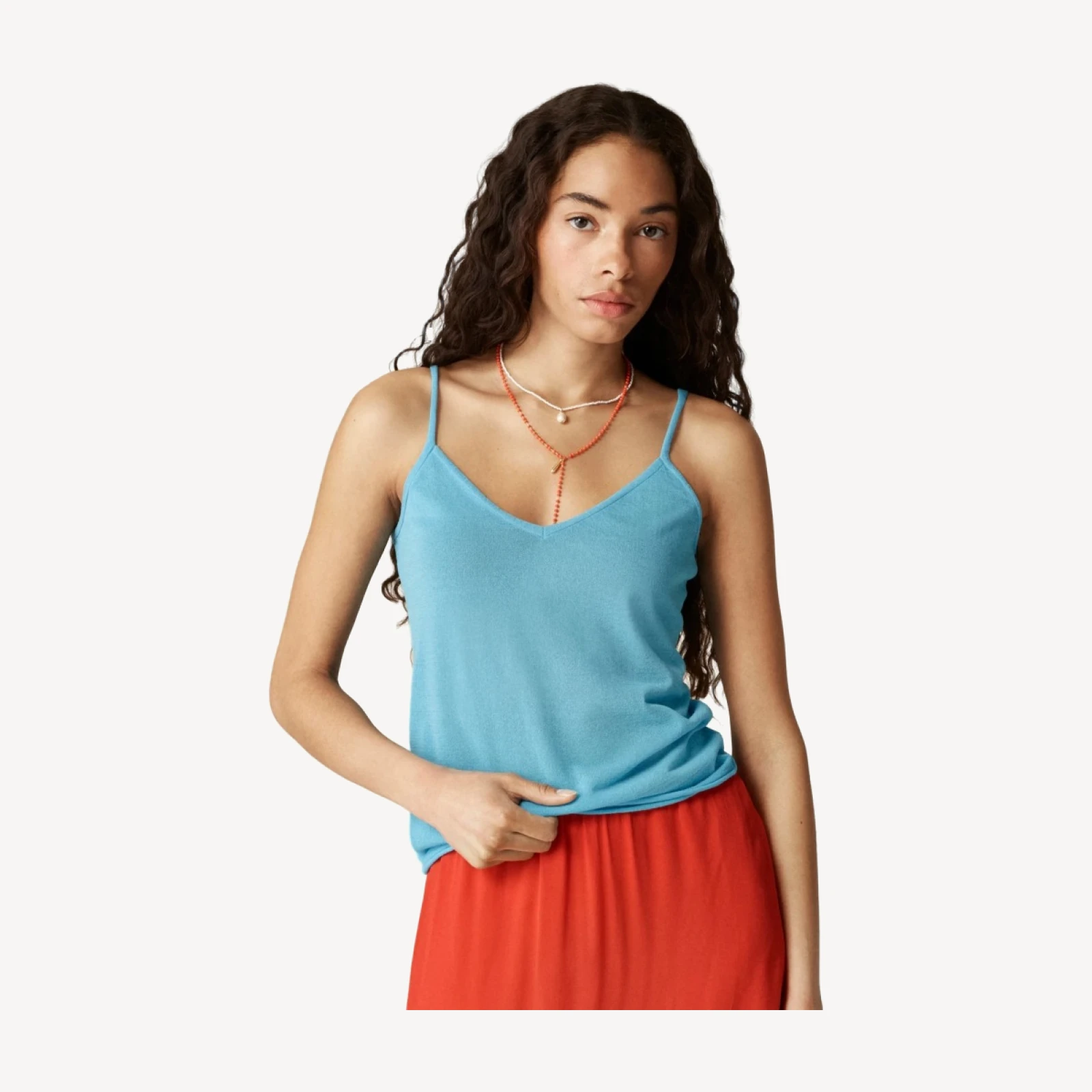 Cotton gauze tank top