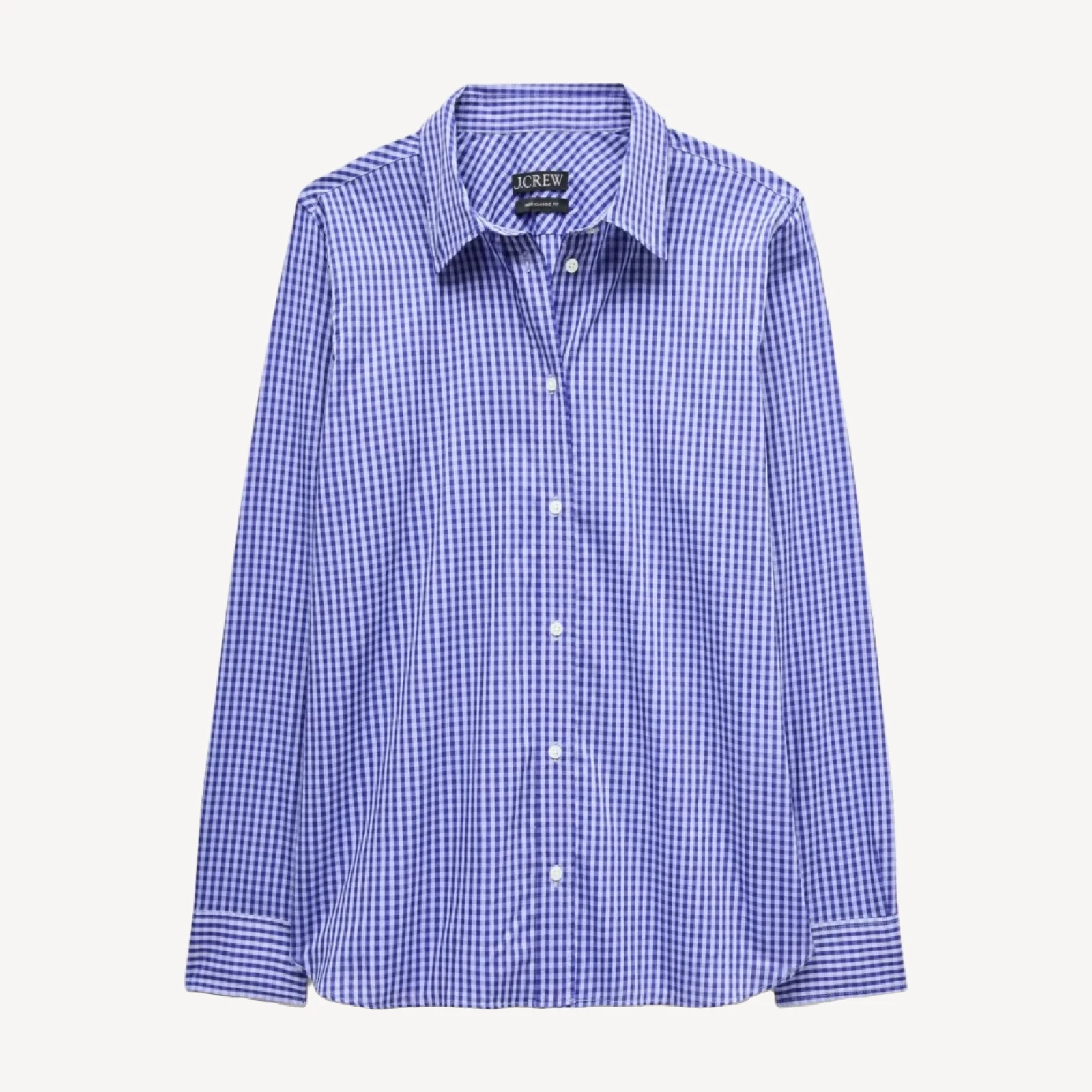 Jules classic-fit shirt in gingham sateen