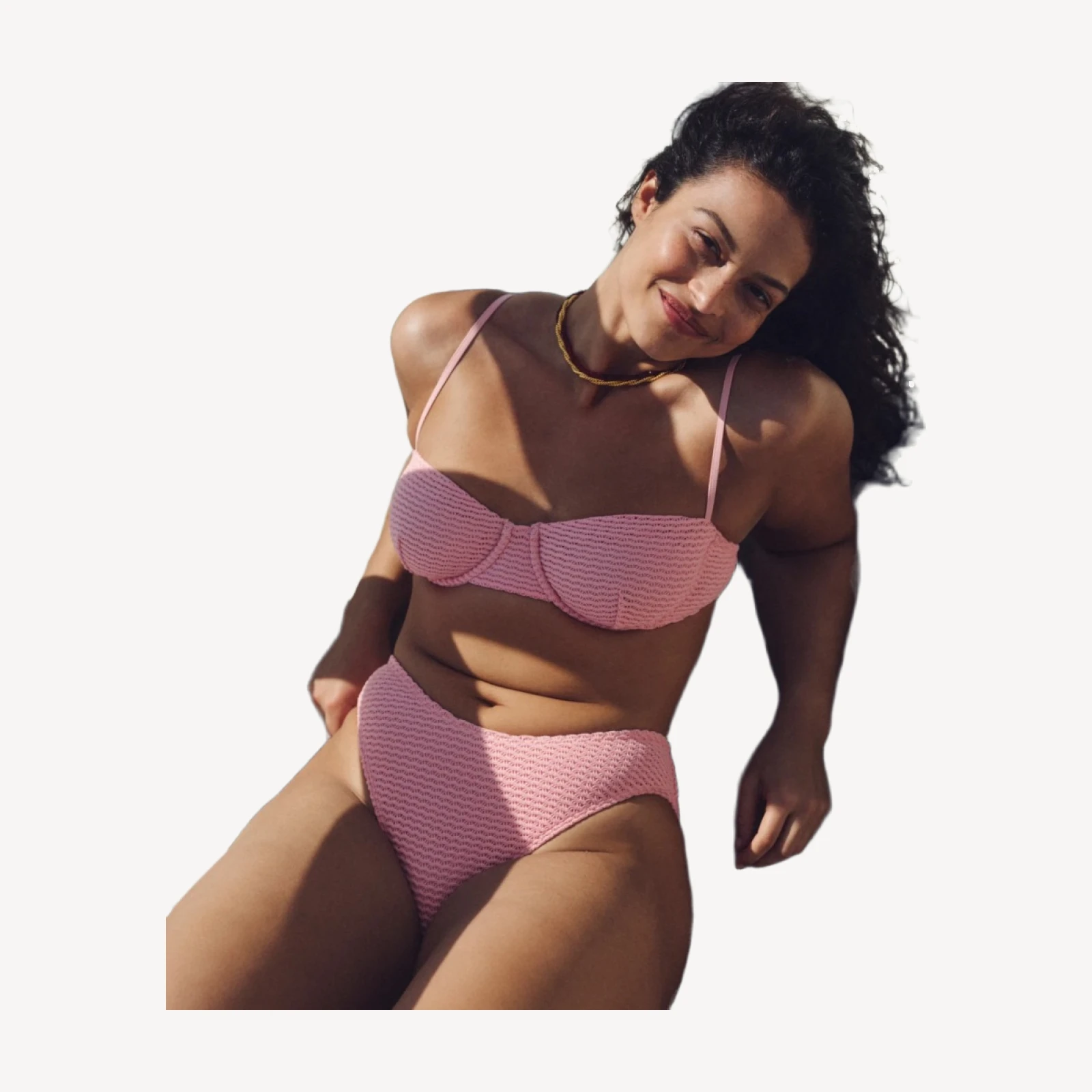 Crochet balconette underwire bikini top