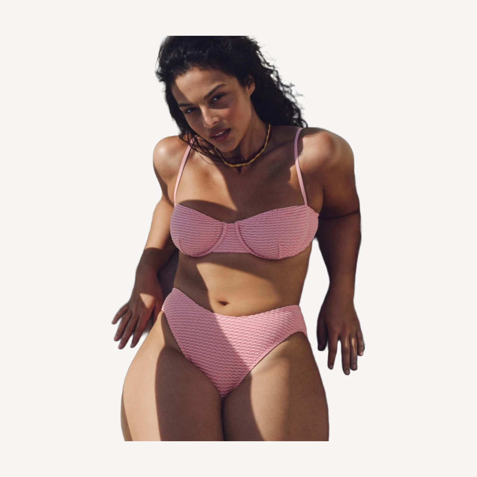 Crochet balconette underwire bikini top