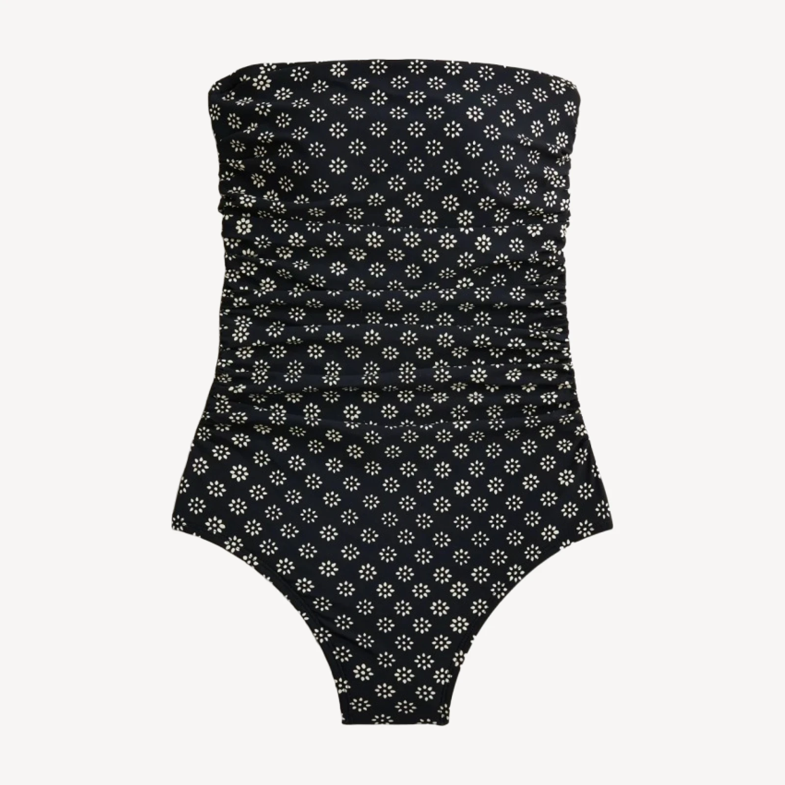 Long-torso Gemma ruched bandeau one-piece