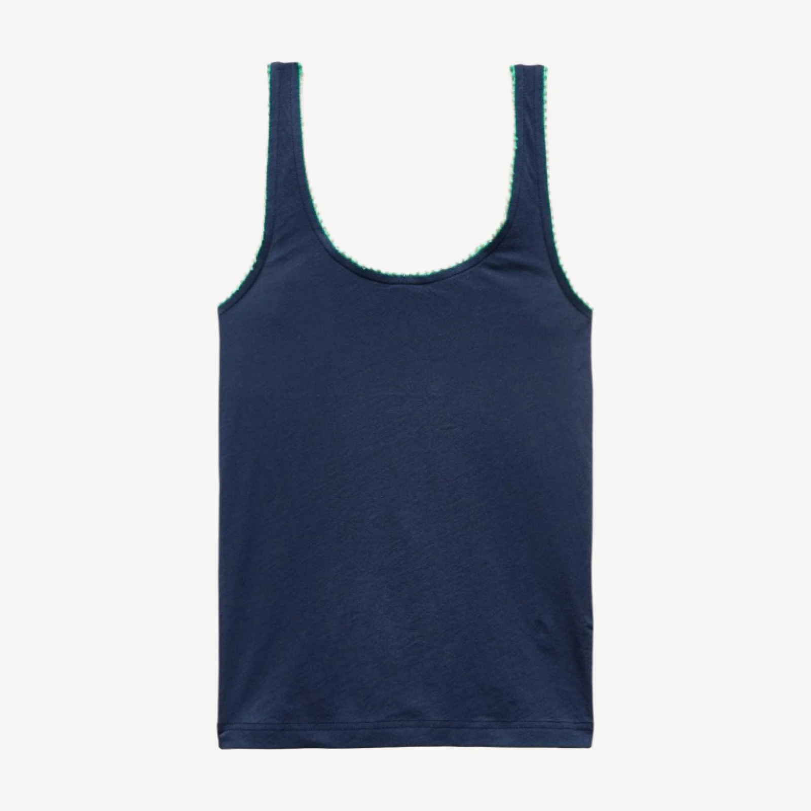 Feather jersey tank top with contrast trim
