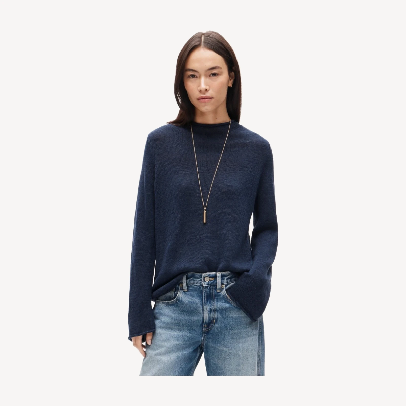 Summer Rollneck™ sweater in linen blend