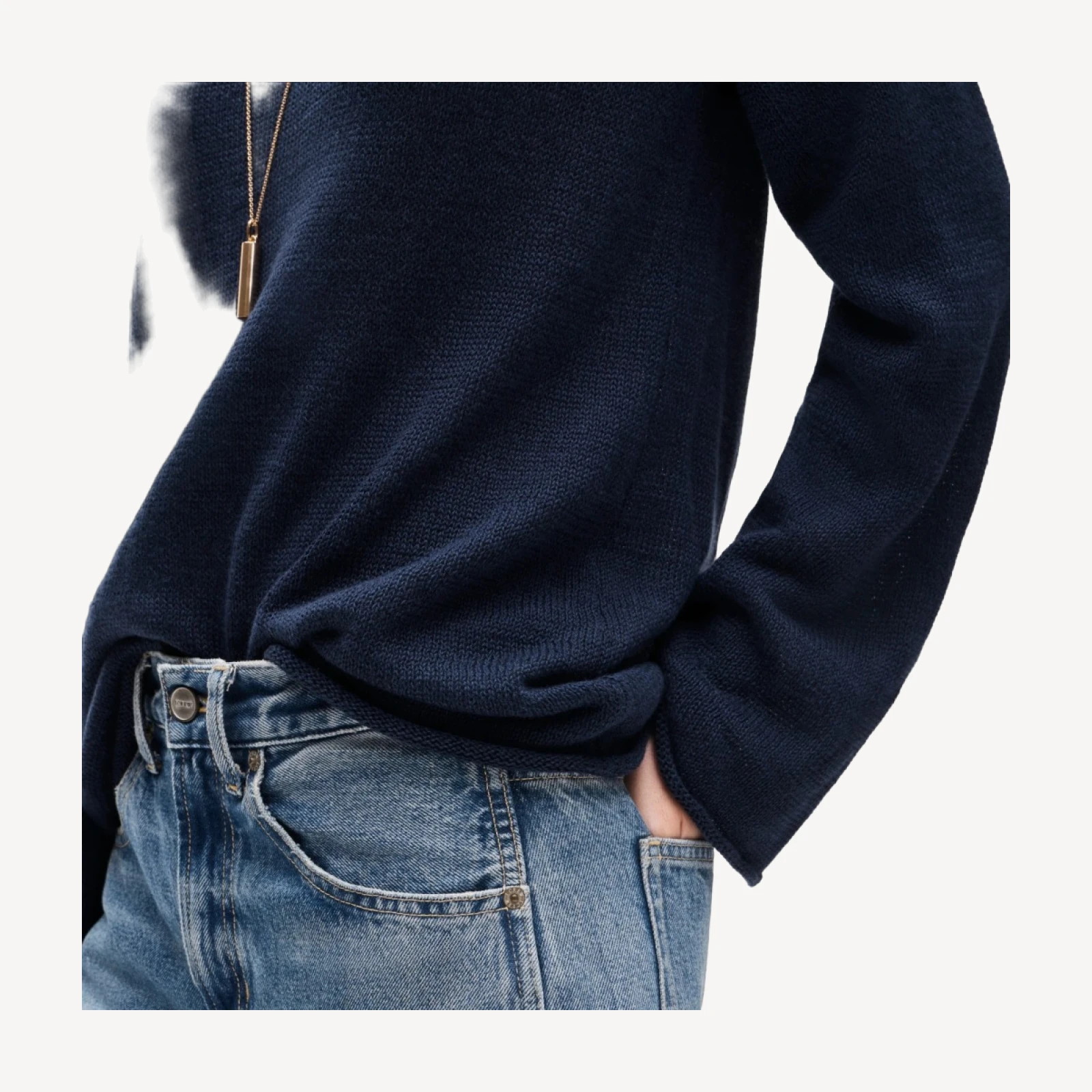 Summer Rollneck™ sweater in linen blend