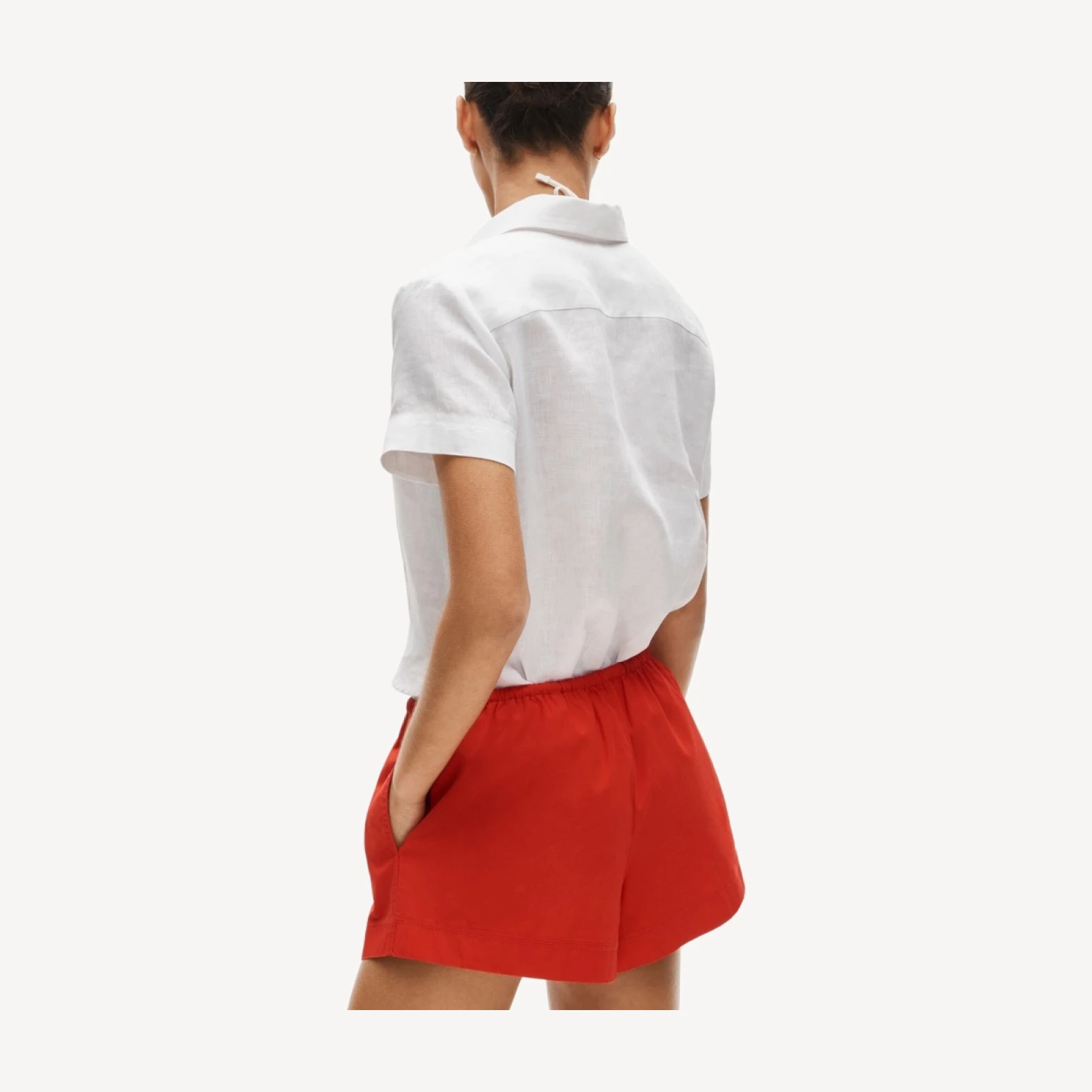 Cruise drawstring short in cotton poplin