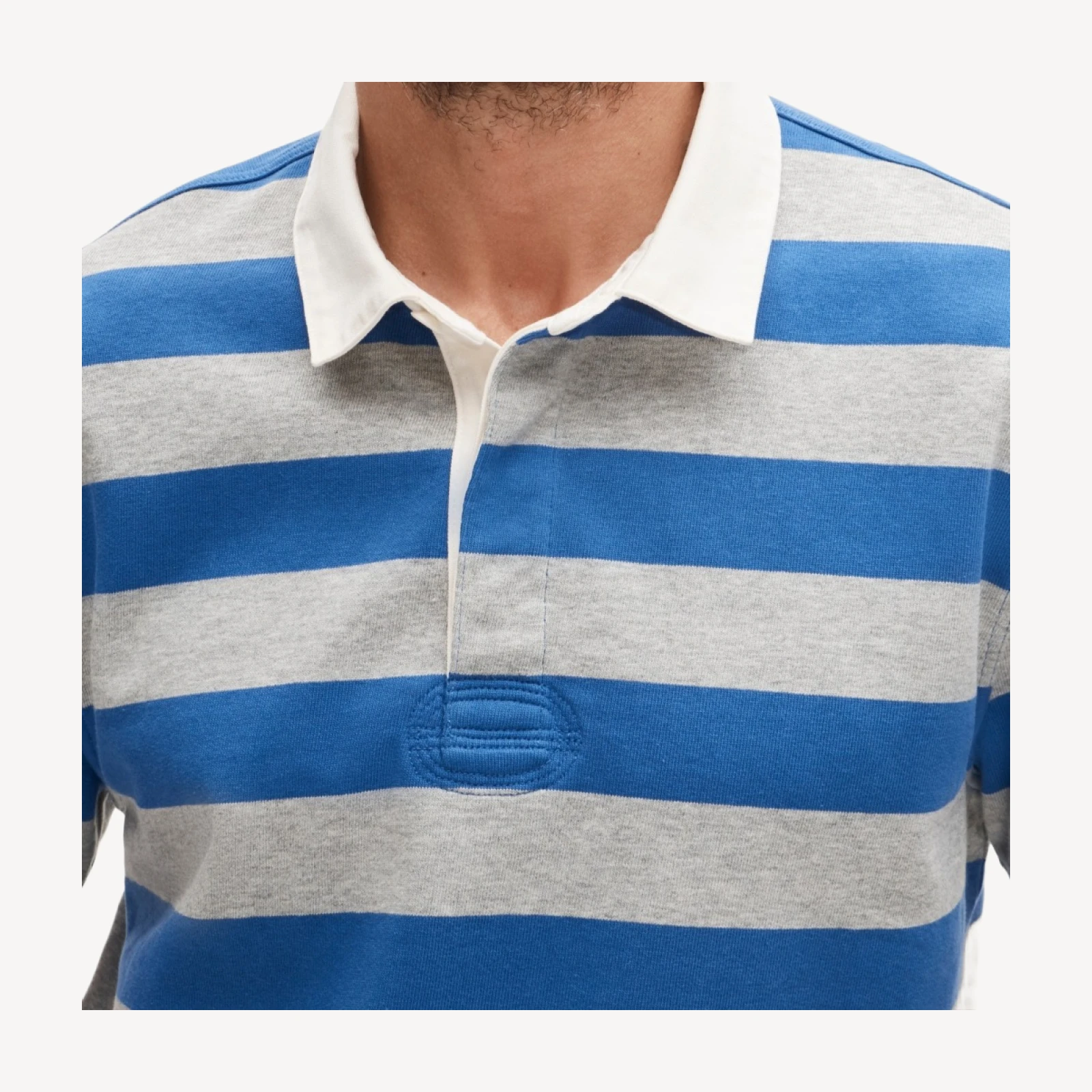 Short-sleeve rugby shirt in stripe