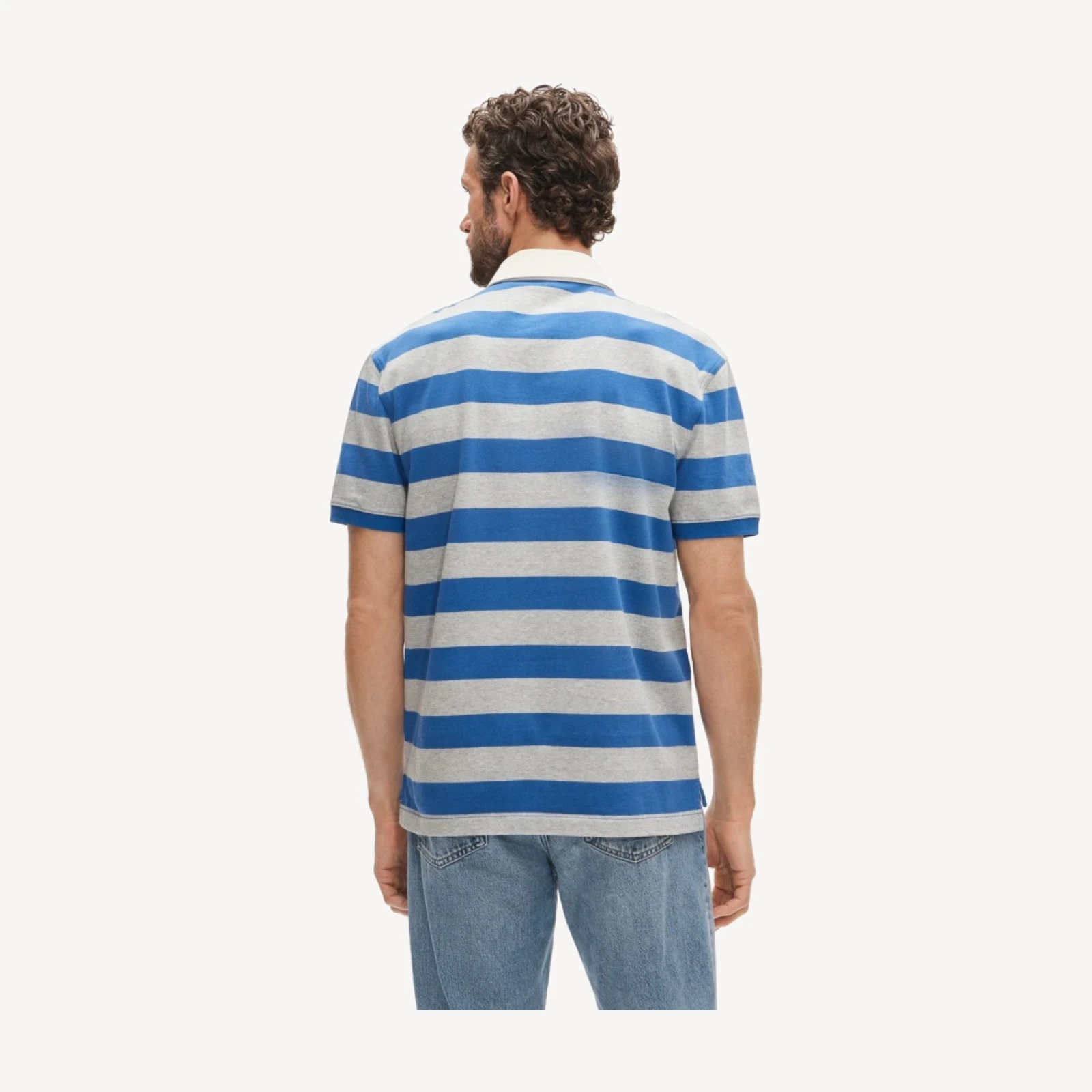 Short-sleeve rugby shirt in stripe