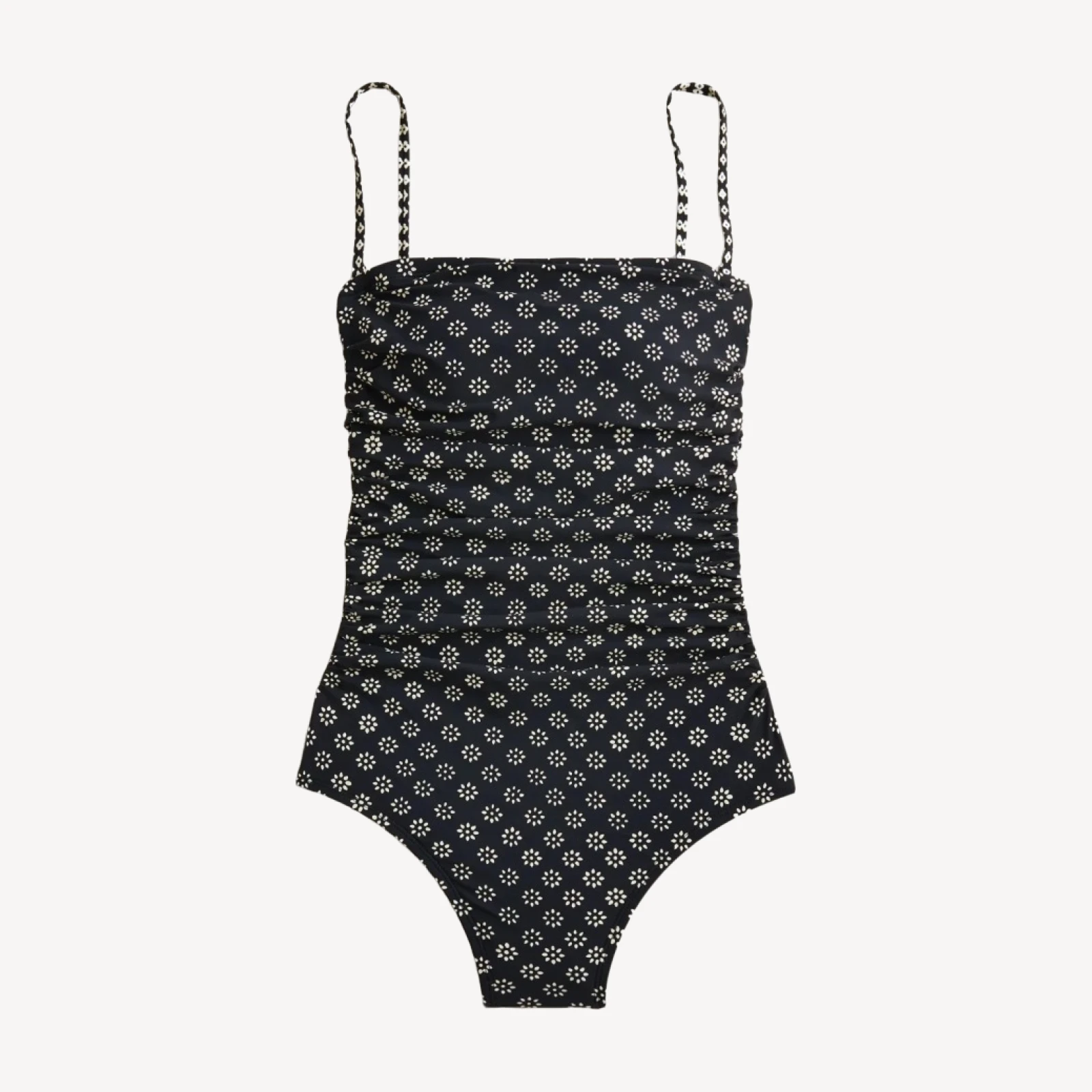 Long-torso Gemma ruched bandeau one-piece